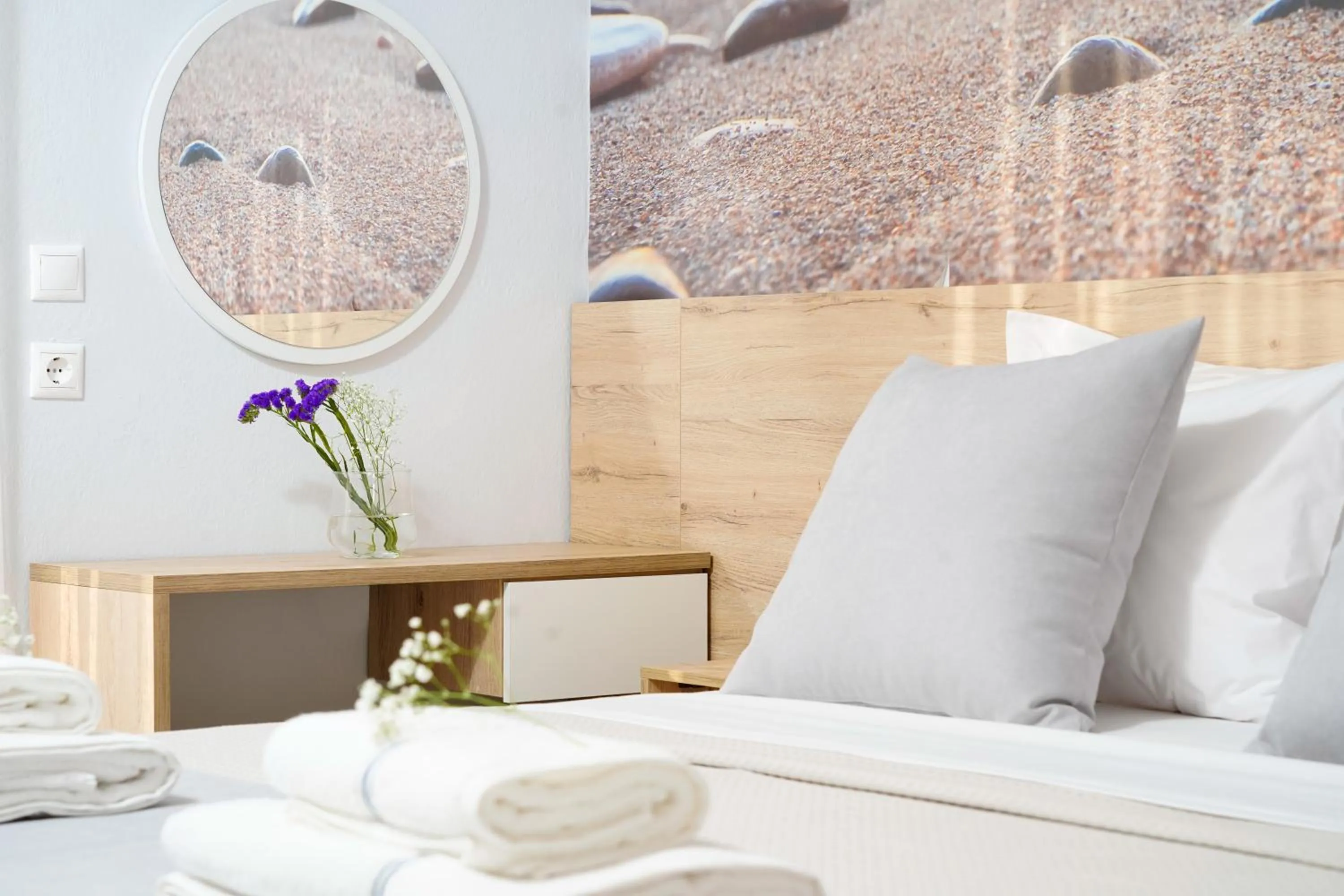 Bed in Nefeli Fresh Hotel by Del Mare