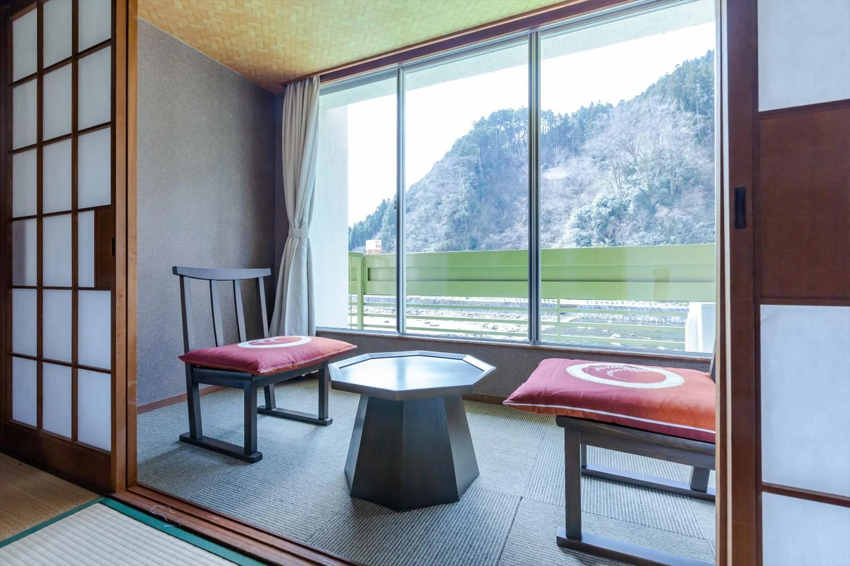 Seating area in Tabist Spa Yubara Okayama Yubaraonsen