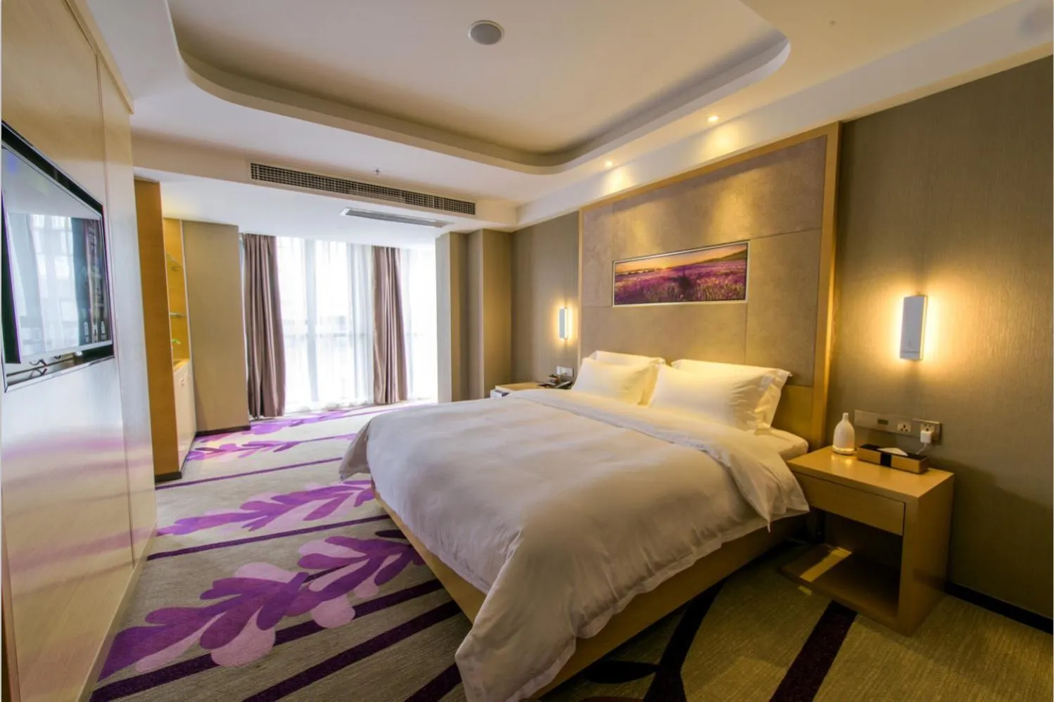 Bed in Lavande Hotels·Chengdu Shuangliu International Airport