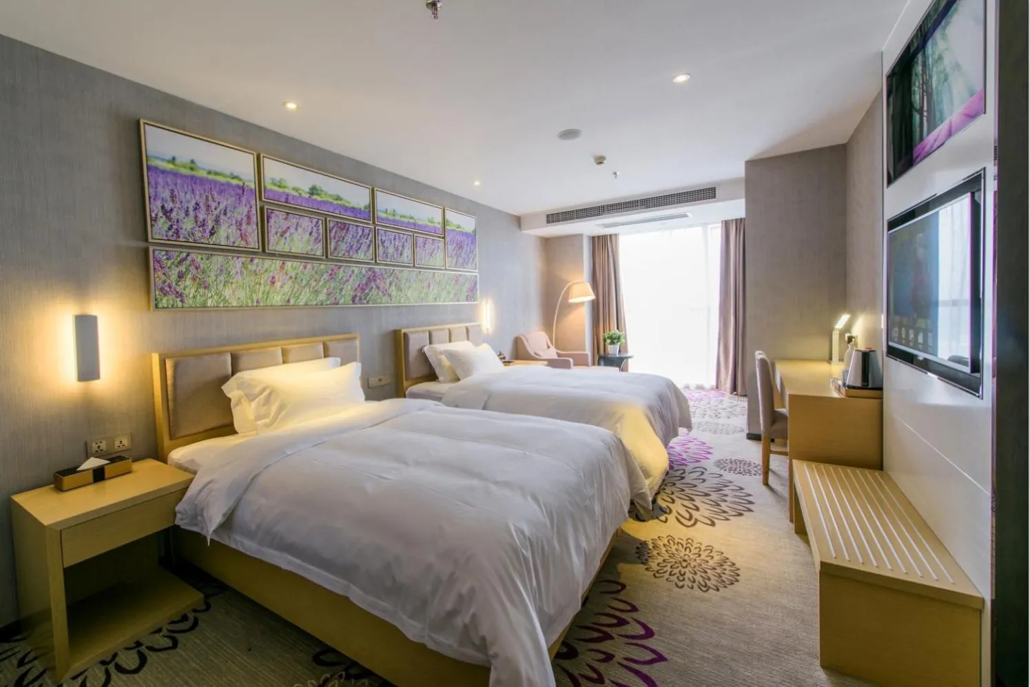 Bed in Lavande Hotels·Chengdu Shuangliu International Airport