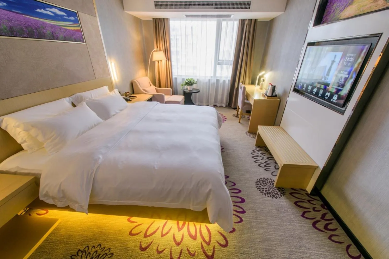 Bed in Lavande Hotels·Chengdu Shuangliu International Airport