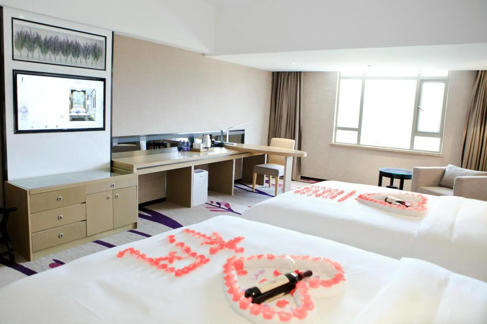 Bed in Lavande Hotels·Shenzhen Shiyan Bus Terminal