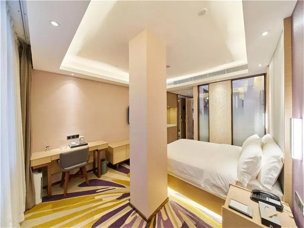 Bed in Lavande Hotels·Foshan West Railway Station Luocun Bed in Lavande Hotels·Foshan West Railway Station Luocun