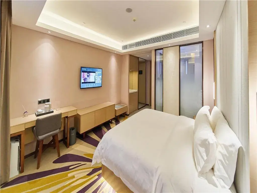 Bed in Lavande Hotels·Foshan West Railway Station Luocun Bed in Lavande Hotels·Foshan West Railway Station Luocun