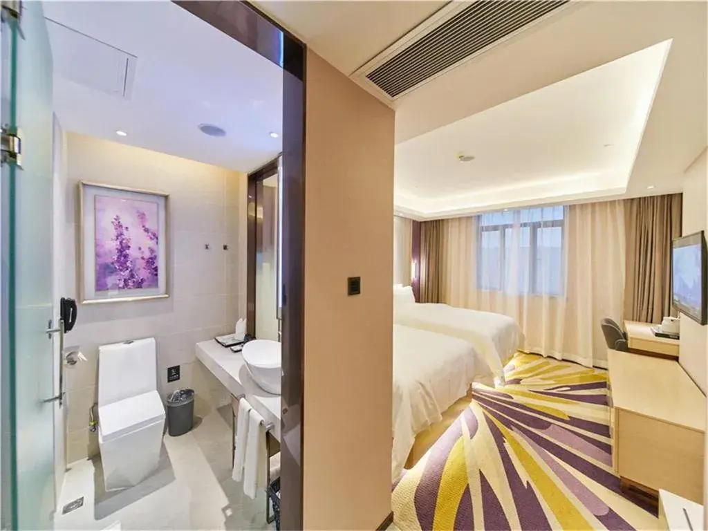 Bed in Lavande Hotels·Foshan West Railway Station Luocun Bed in Lavande Hotels·Foshan West Railway Station Luocun