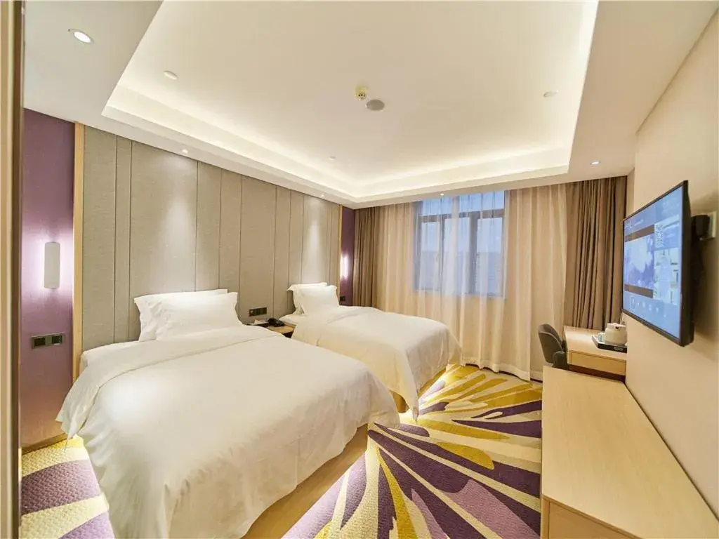 Bed in Lavande Hotels·Foshan West Railway Station Luocun Bed in Lavande Hotels·Foshan West Railway Station Luocun