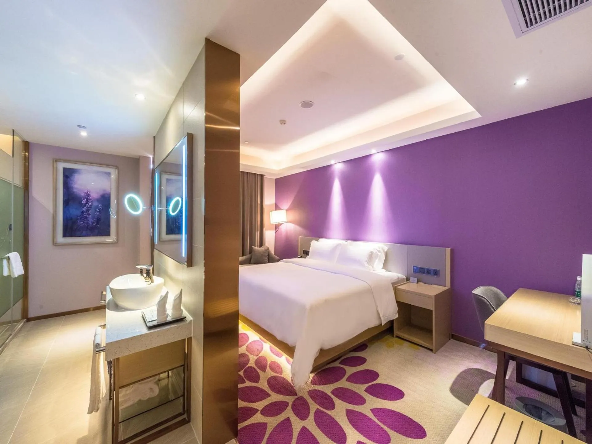 Bed in Lavande Hotels·Foshan Zhoucun Ligang Road Xunfenggang Metro Station