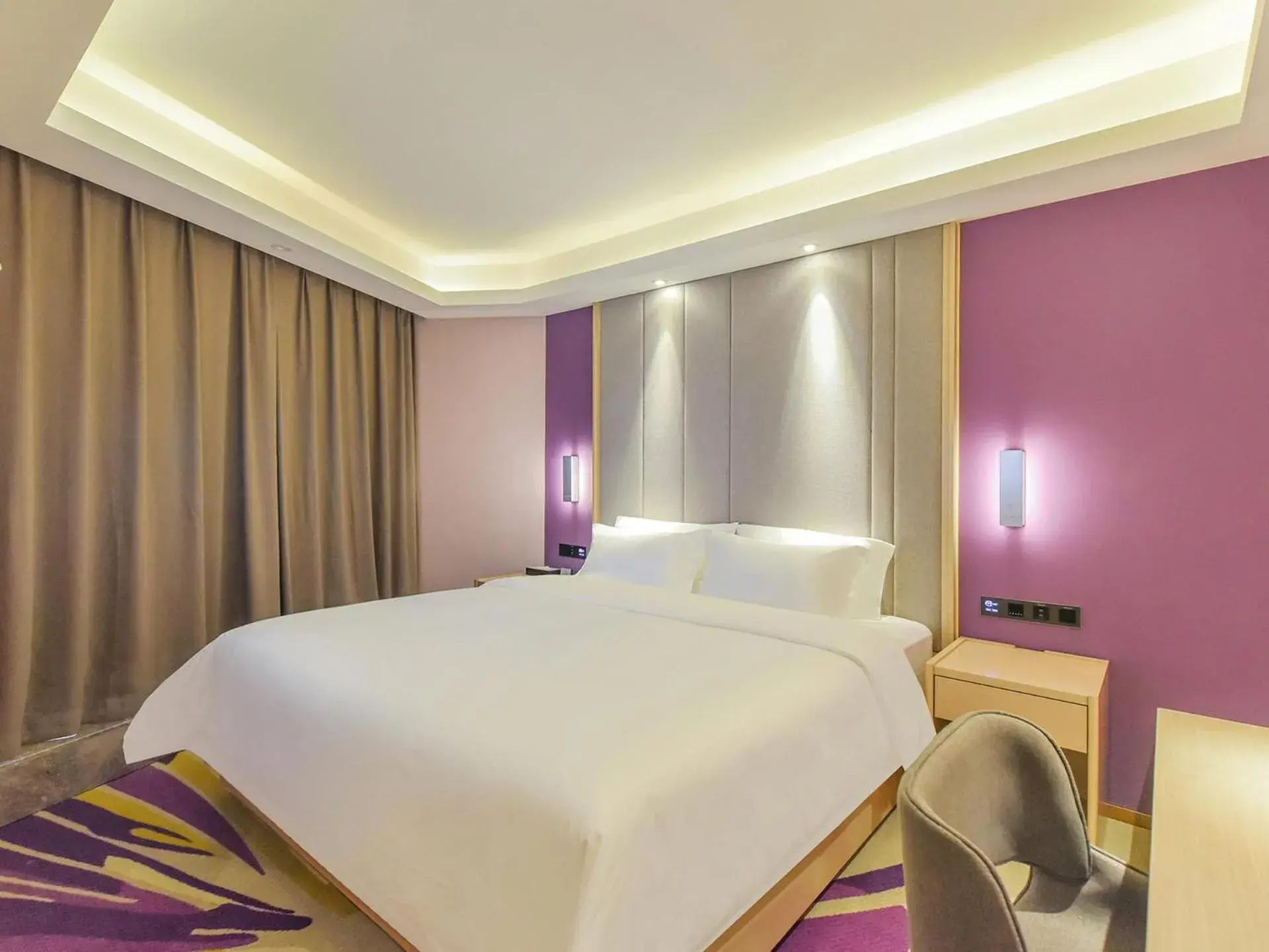 Bed in Lavande Hotel Chongqing Nanping Pedestrian Street Convention and Exhibition Center Bed in Lavande Hotel Chongqing Nanping Pedestrian Street Convention and Exhibition Center