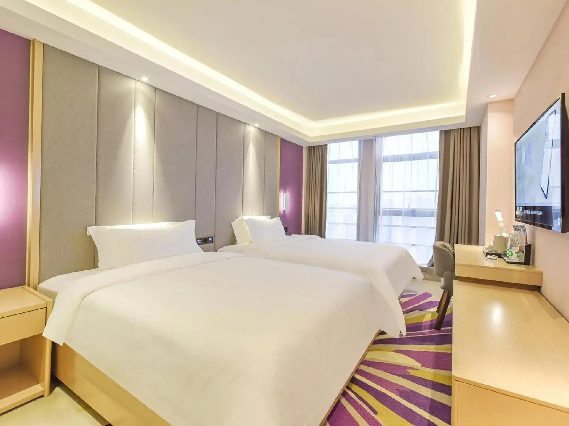 Bed in Lavande Hotel Chongqing Nanping Pedestrian Street Convention and Exhibition Center Bed in Lavande Hotel Chongqing Nanping Pedestrian Street Convention and Exhibition Center