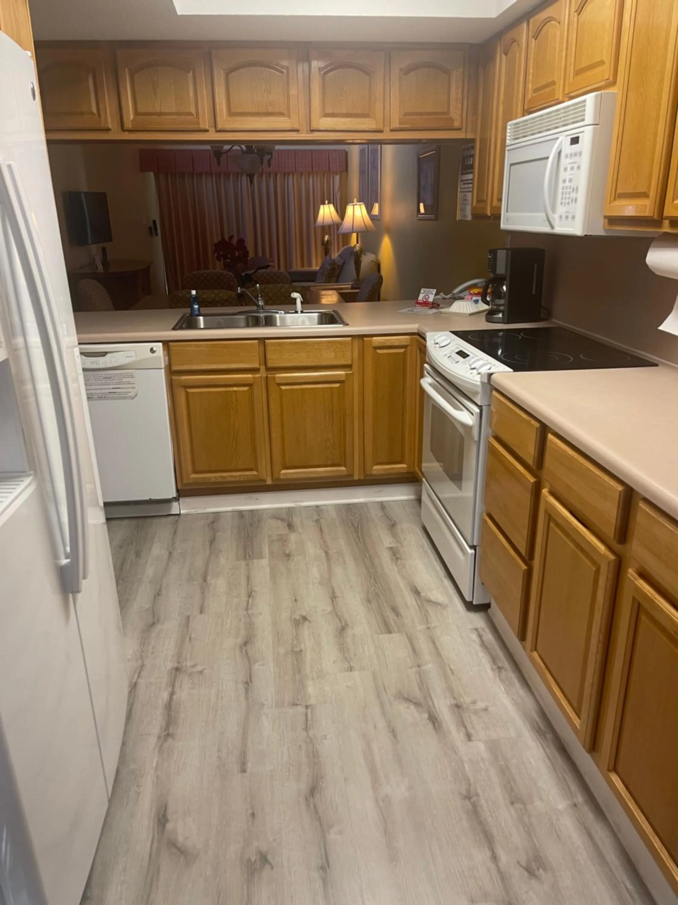 kitchen in GetAways at Soundside Holiday Beach Resort