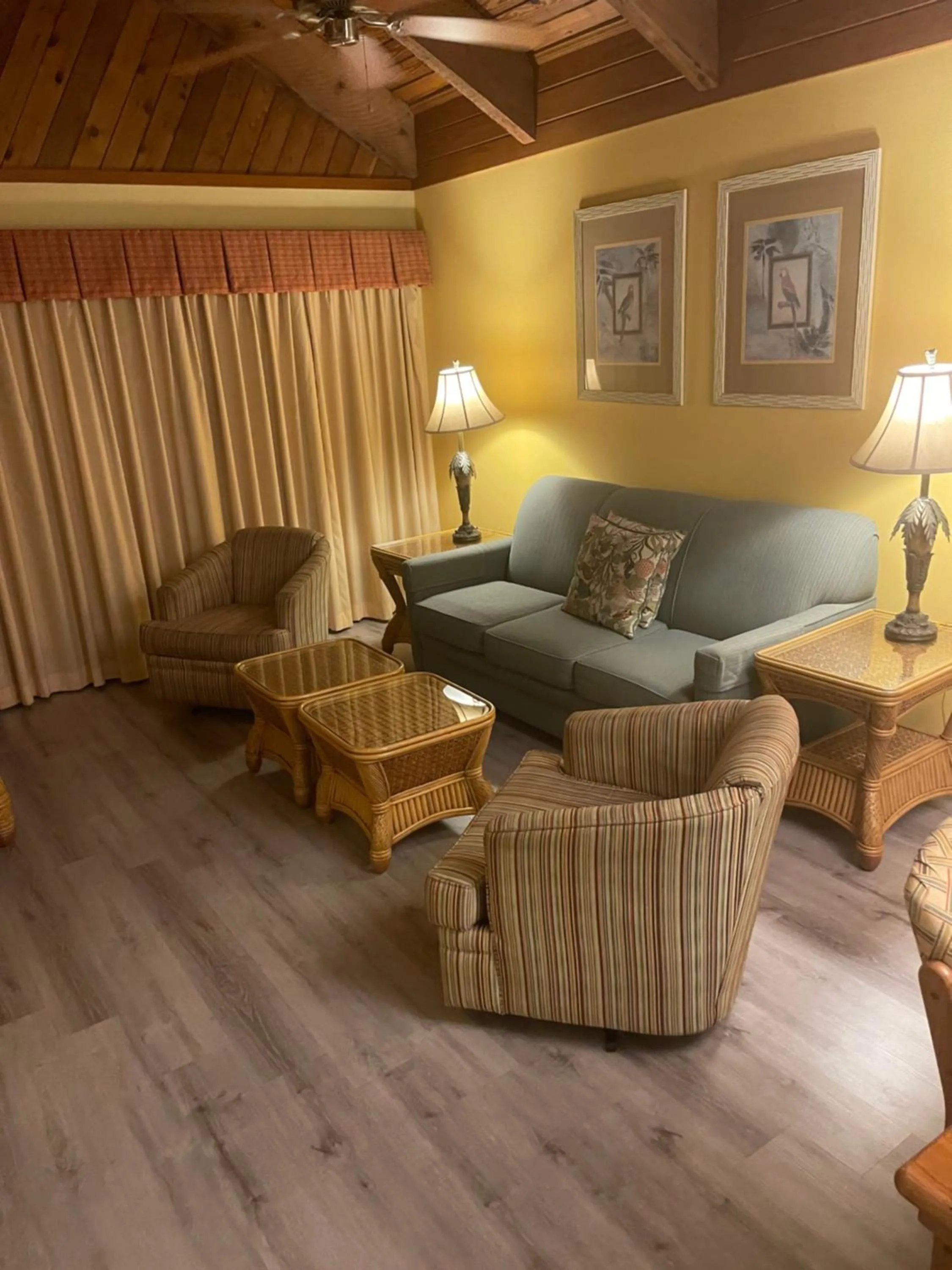 Living room in GetAways at Soundside Holiday Beach Resort