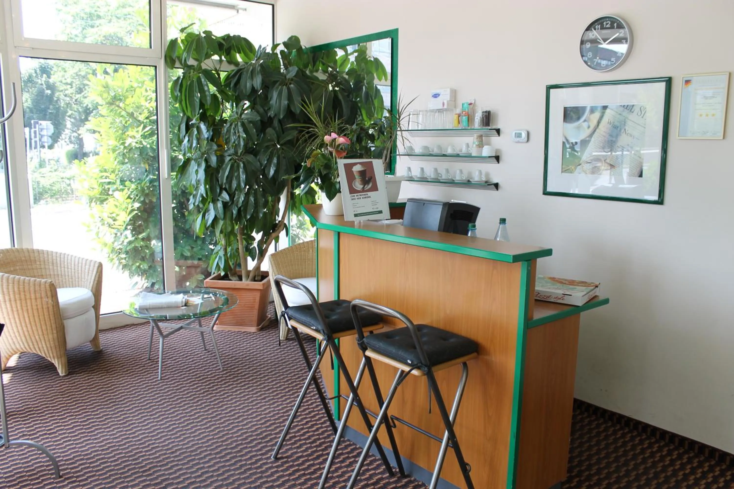 Lobby or reception in Motel Frankfurt