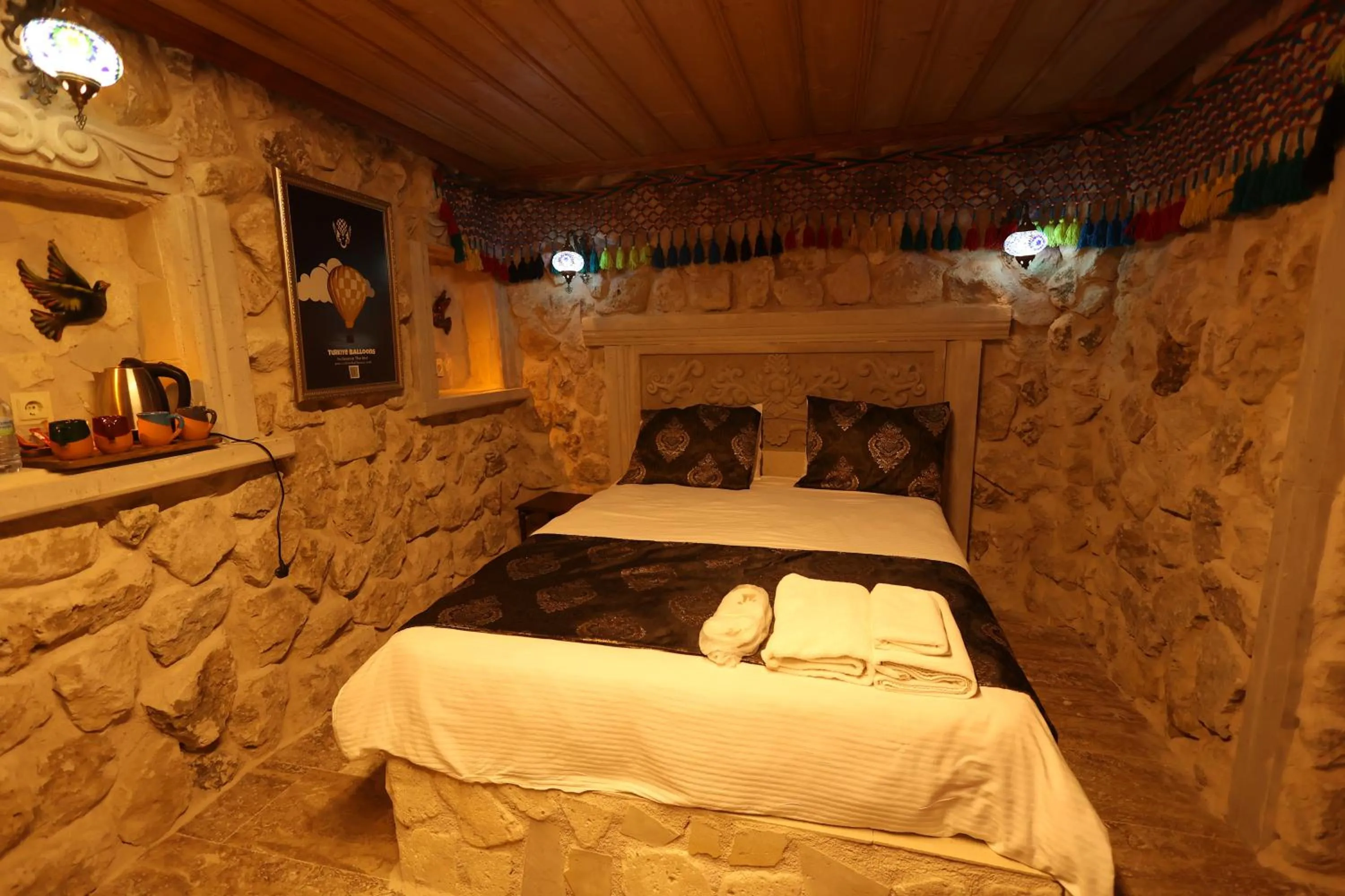 Bed in Lucky Luke Stone House