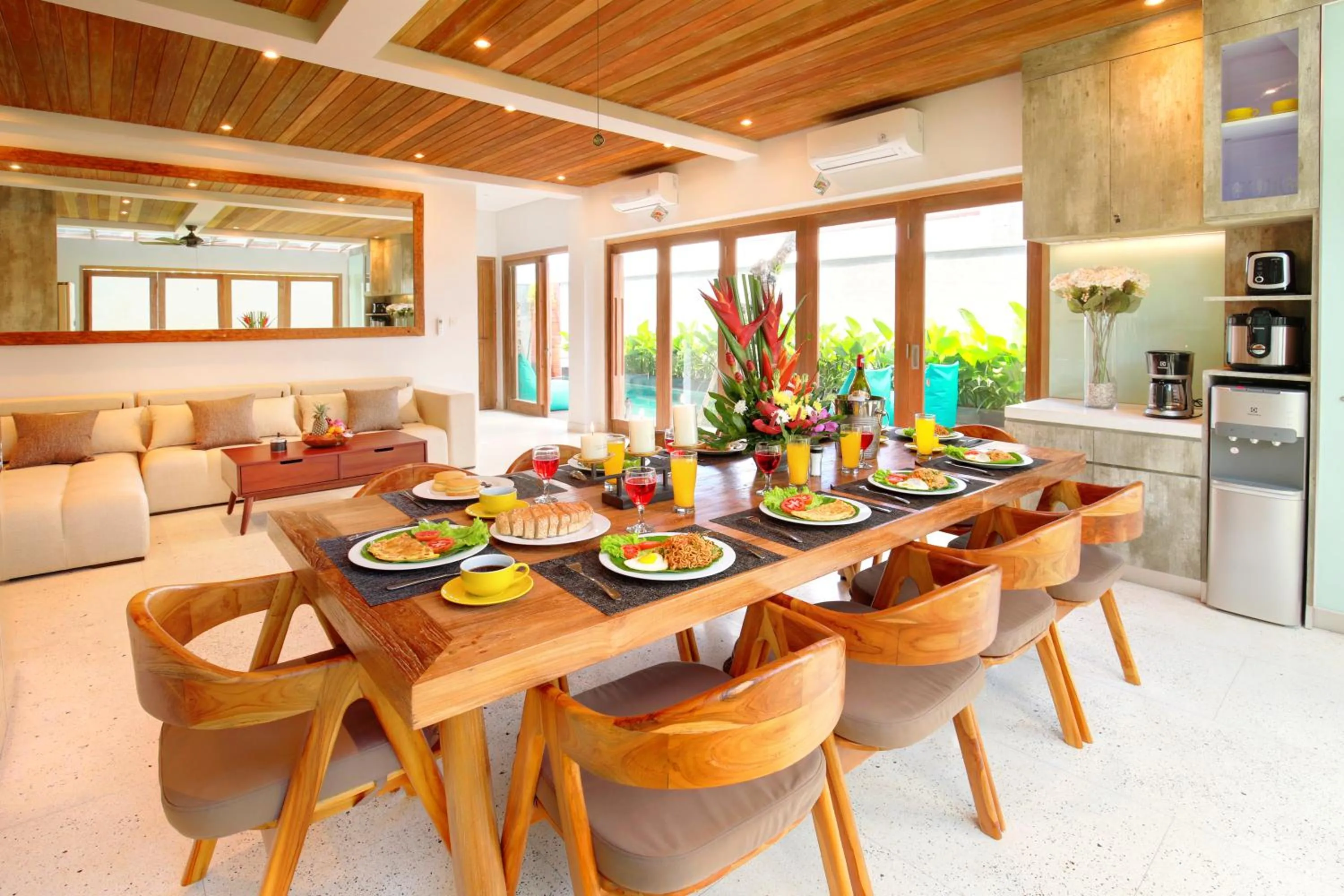 Asian breakfast in Villa Kinjeng Canggu By Bali Asia Villa