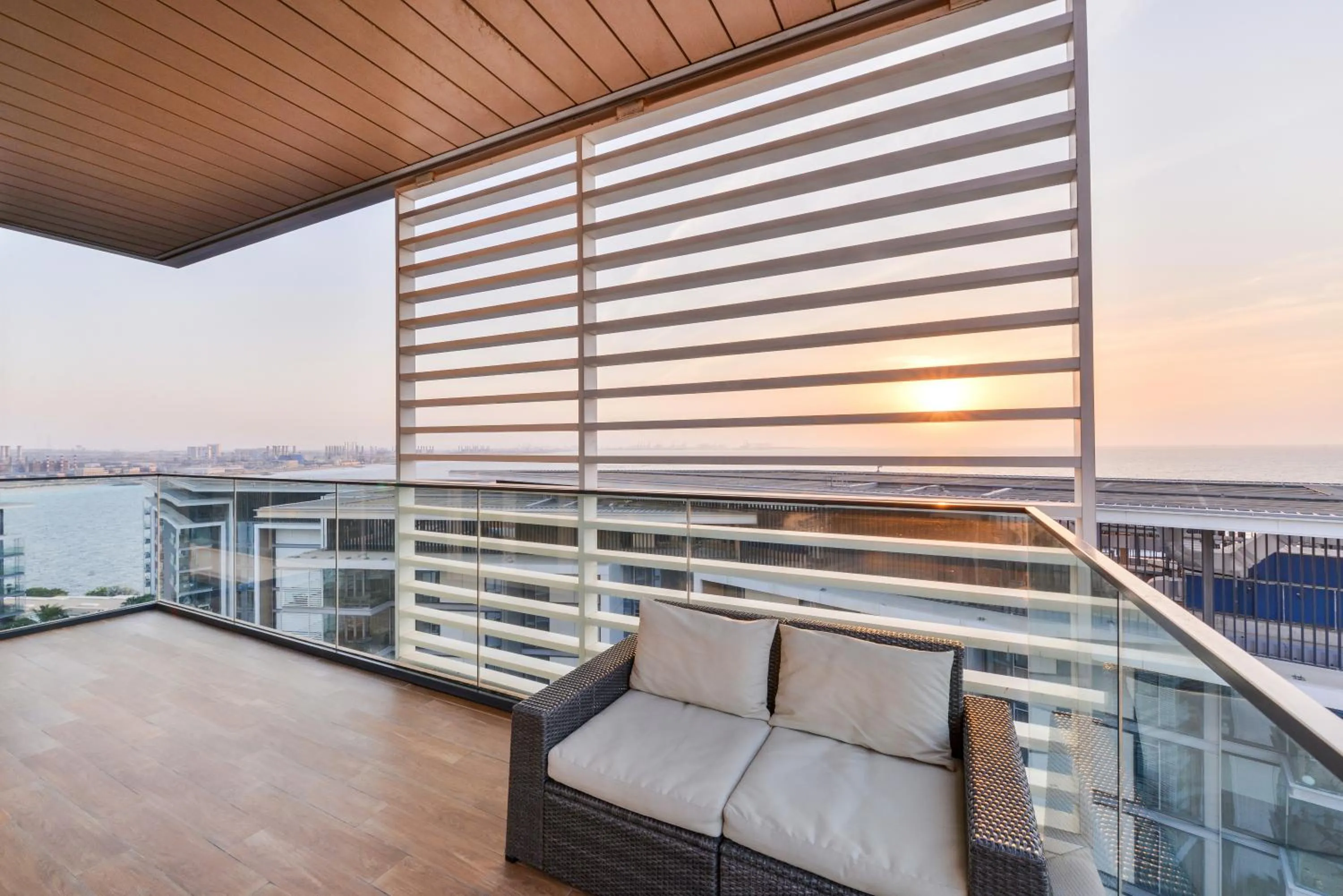 Patio in Posh 2 BR Oceanfront Apt in the Heart of Bluewaters Island