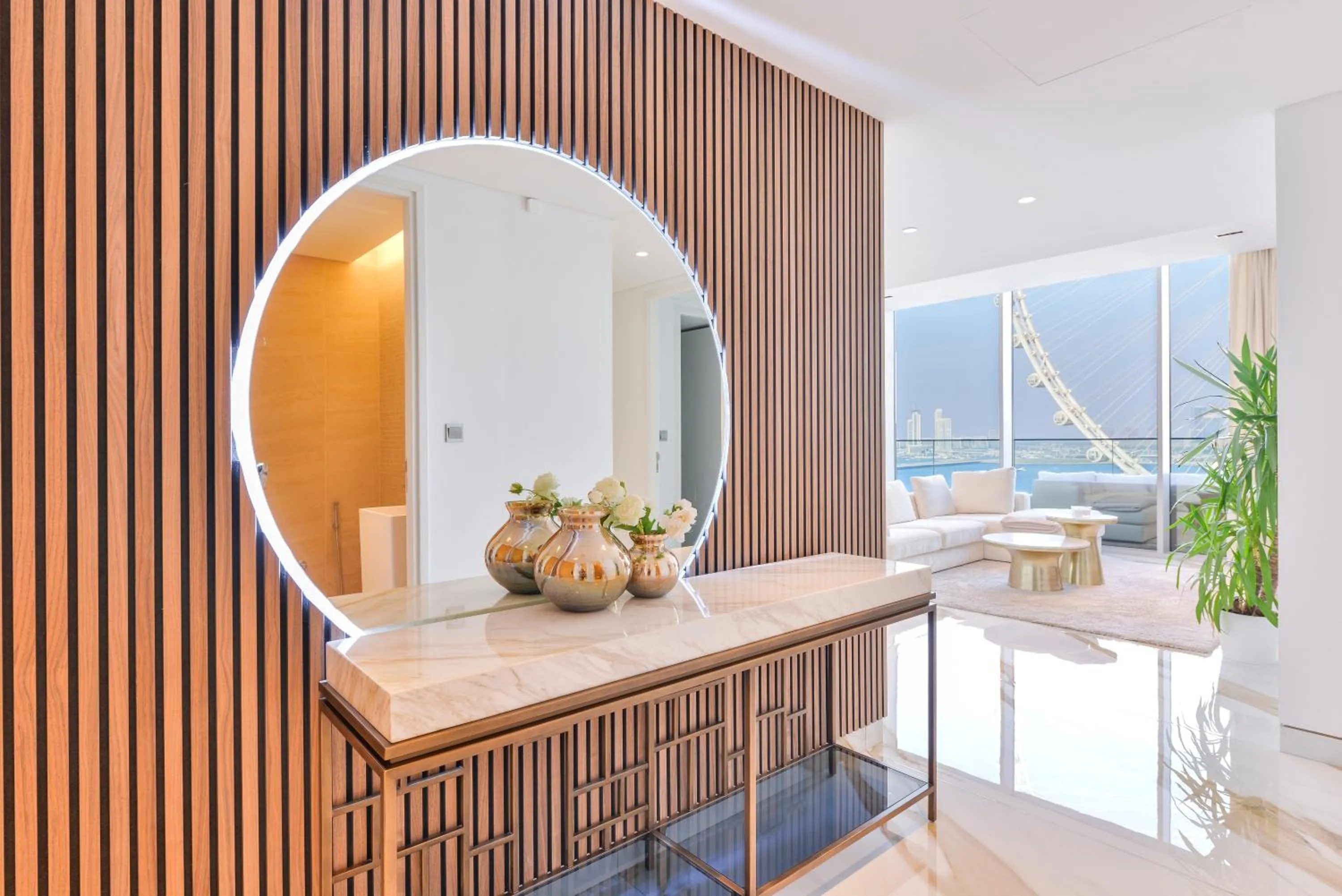 View (from property/room) in Lavish & Equipped oceanfront 2 BR facing Ain Dubai
