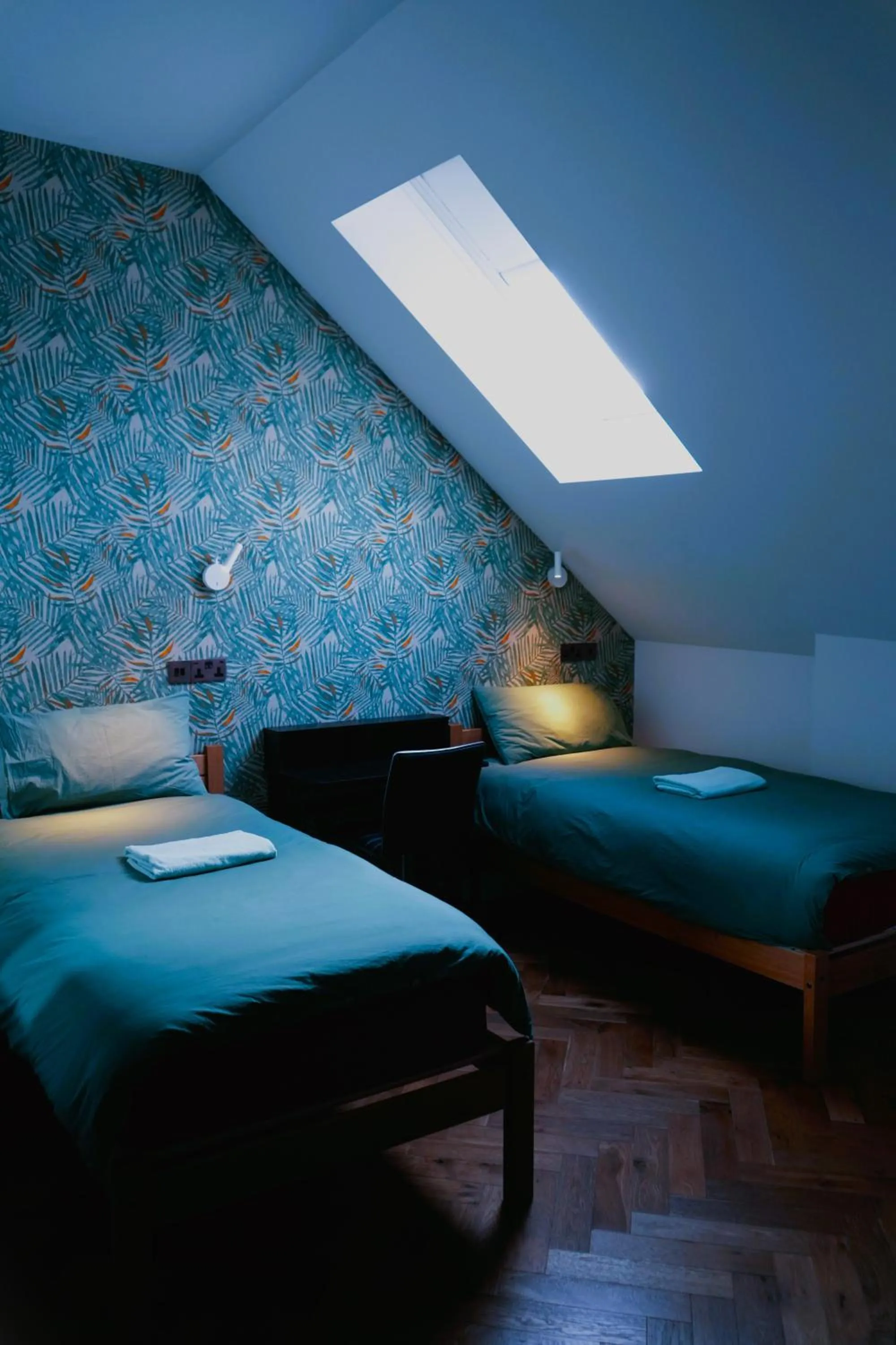 Bed in Fountain Hotel