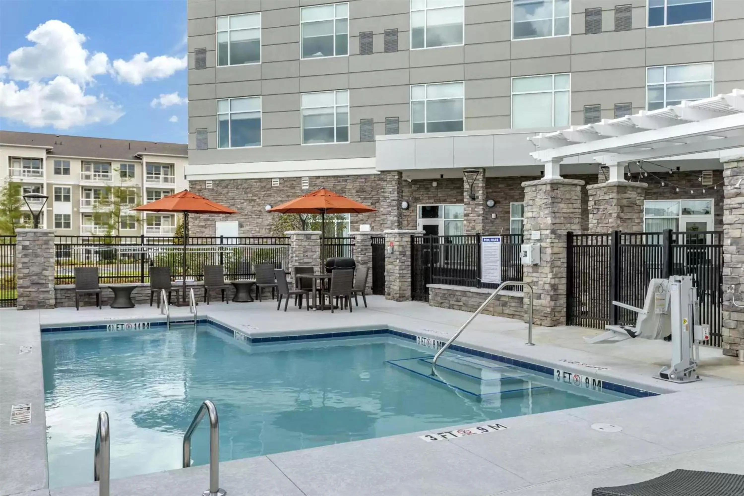 Pool view in DoubleTree by Hilton Greenville Woodruff Road