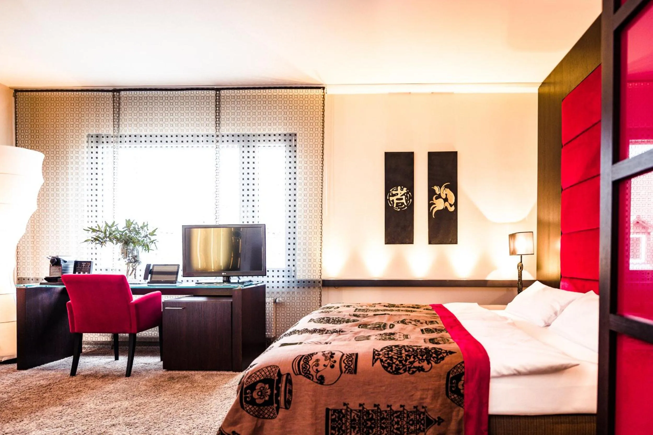 Bed in Hotel Der Blaue Reiter