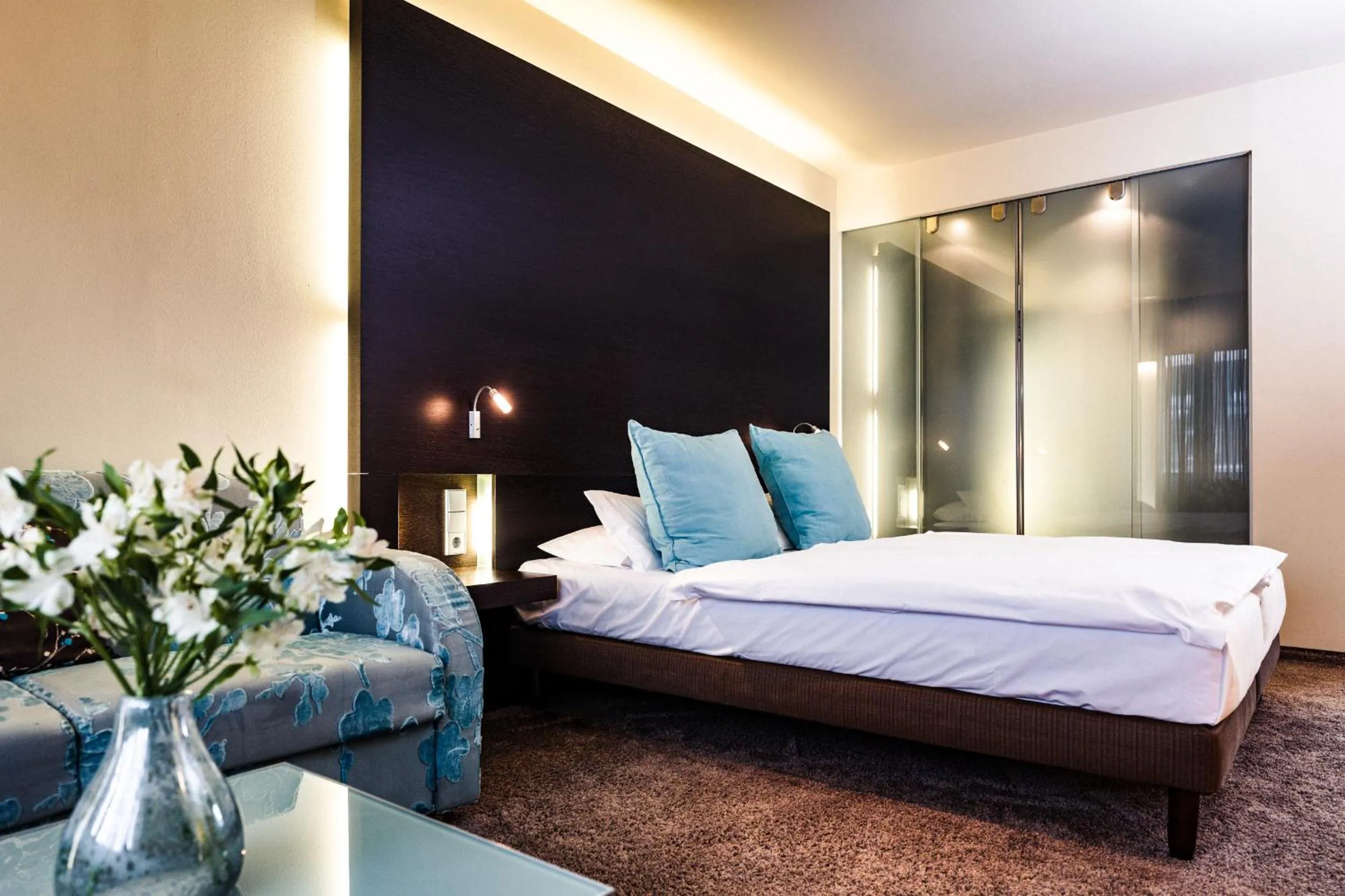 Bed in Hotel Der Blaue Reiter