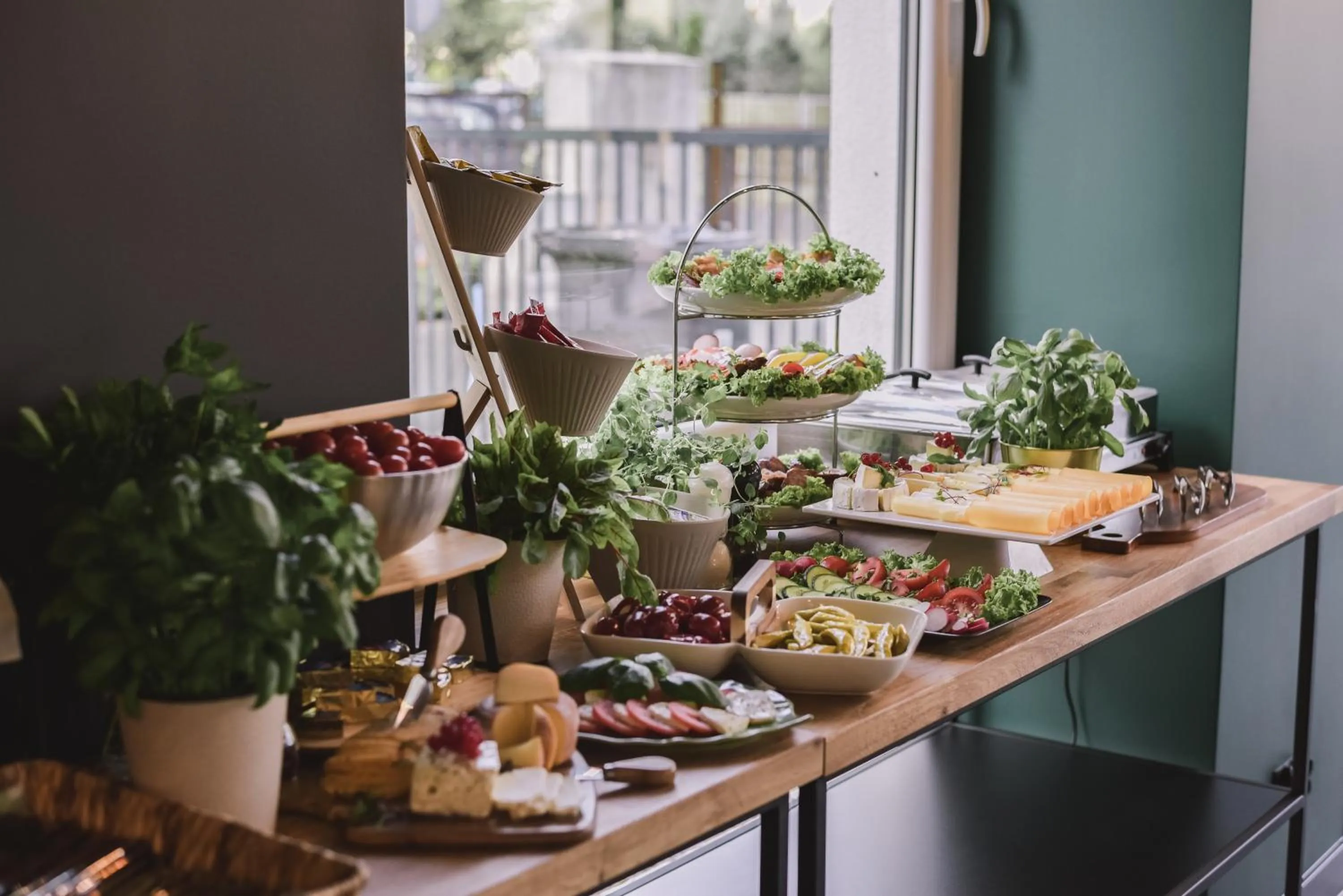 Buffet breakfast in TOP Garden Aparthotel