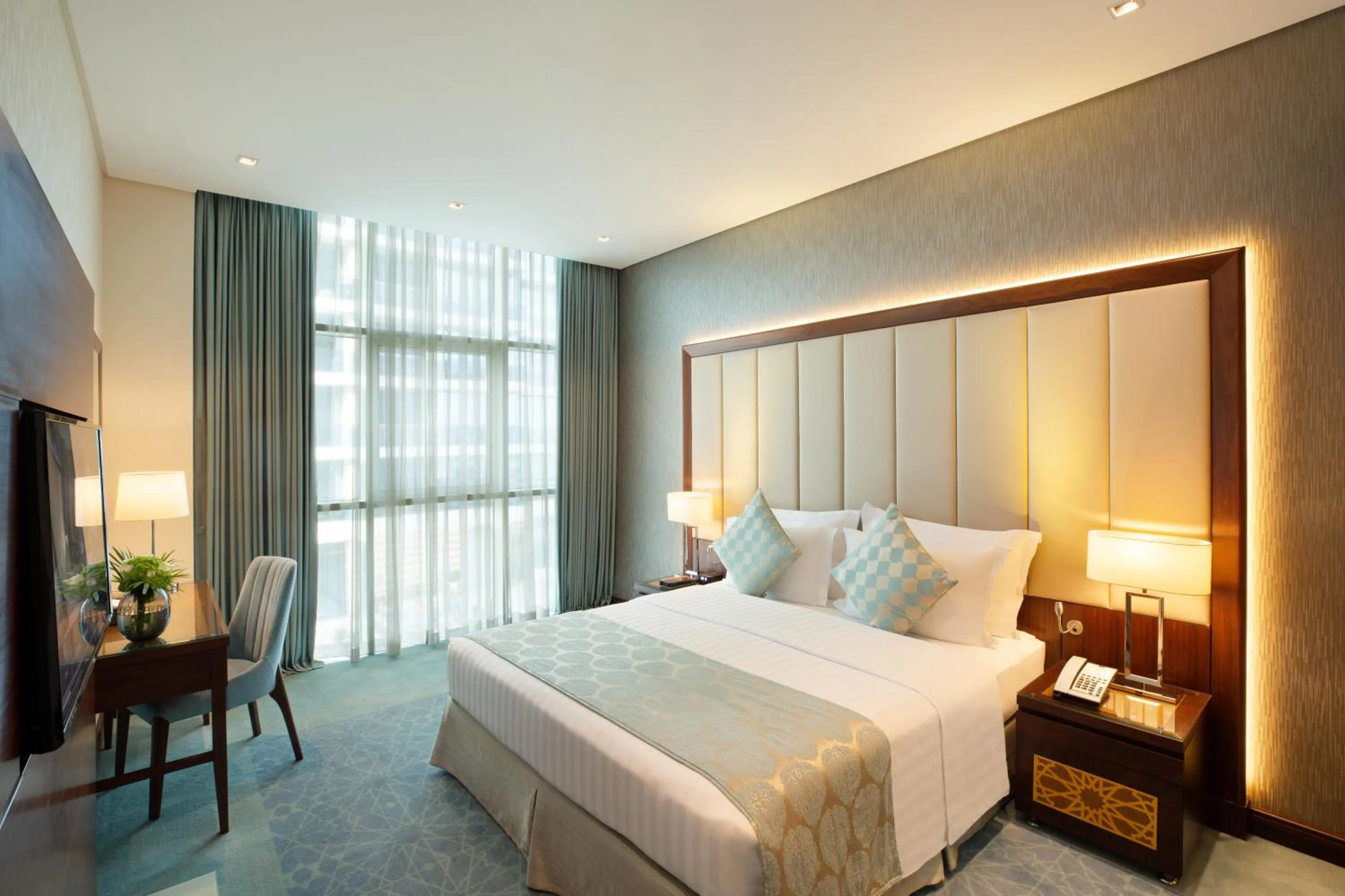 Bedroom, Bed in Royal Continental Suites Business Bay - Deluxe Apartments