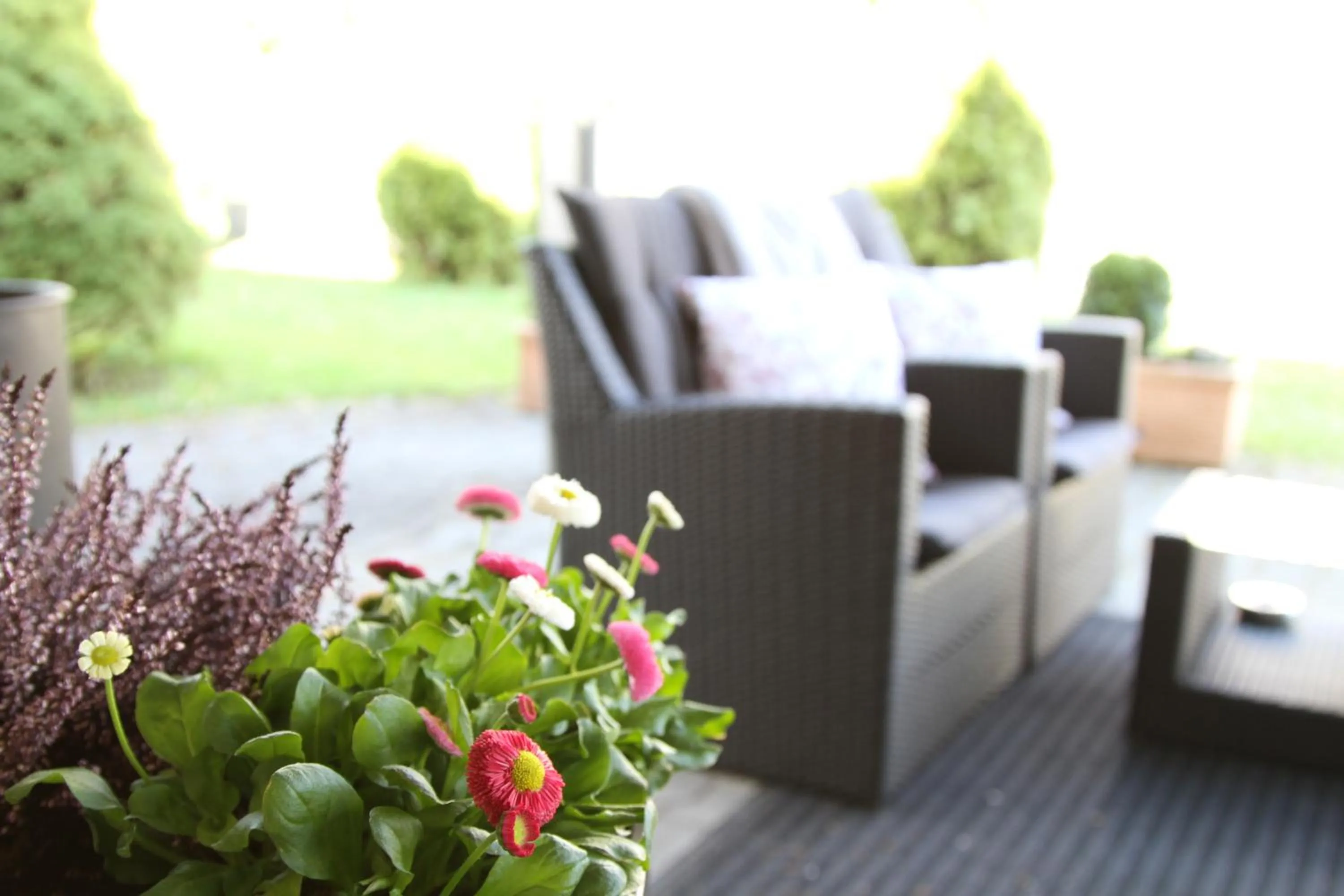 Patio in Hotel Villa Solln - free parking