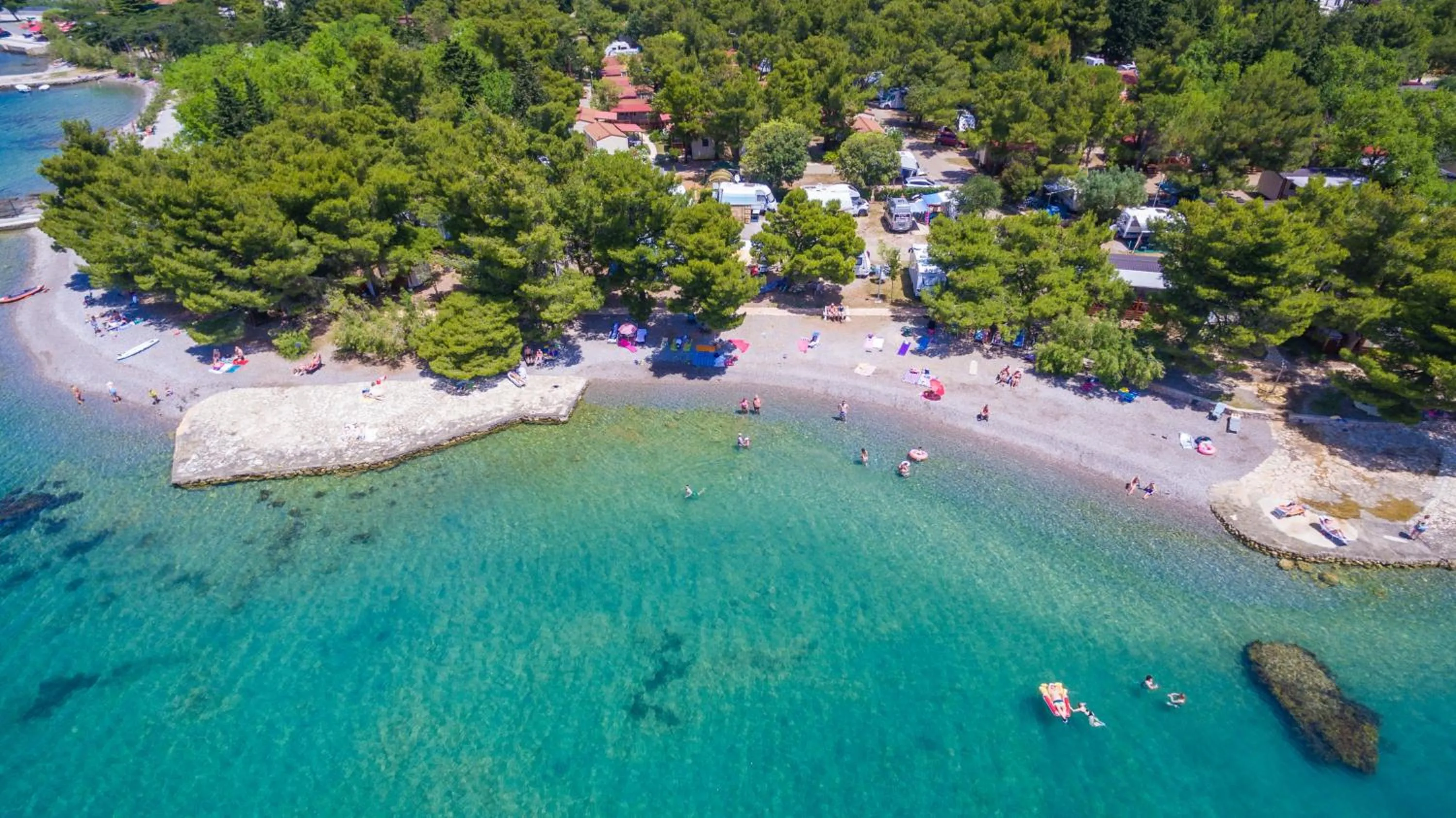 Bird's eye view in Camping Paklenica