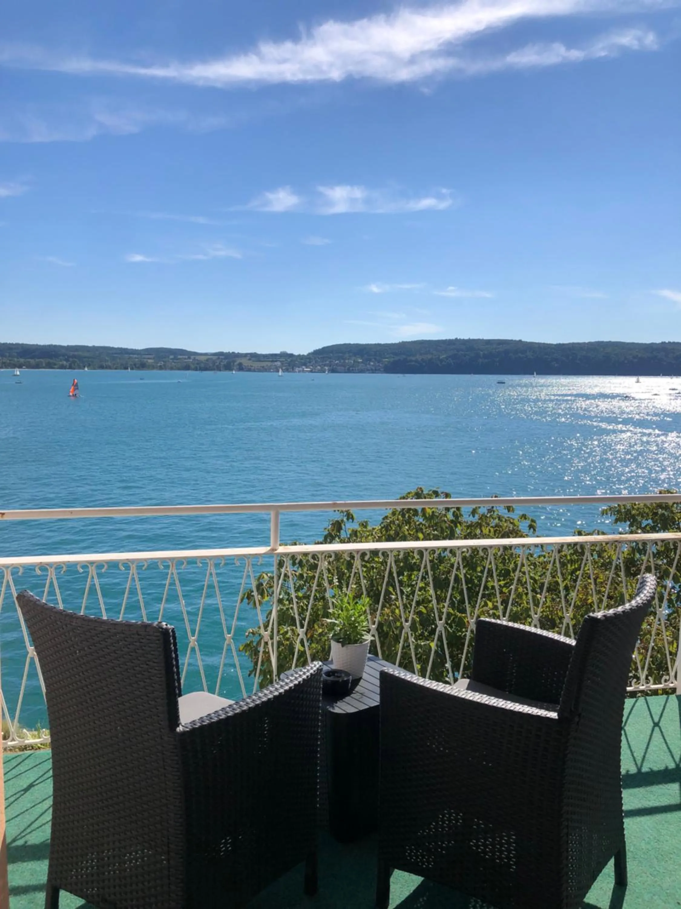 Double Room with Balcony and Lake View in Hotel Seegarten