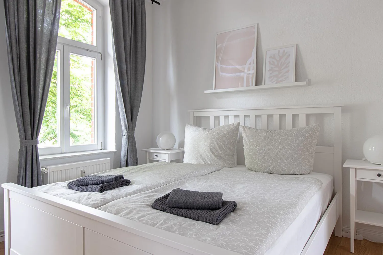 Bed in Ferienwohnungen Quedlinburg im Harz
