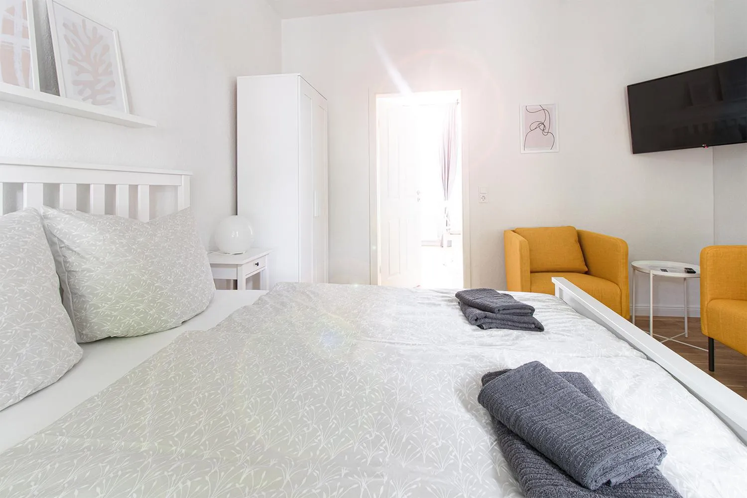Bed in Ferienwohnungen Quedlinburg im Harz