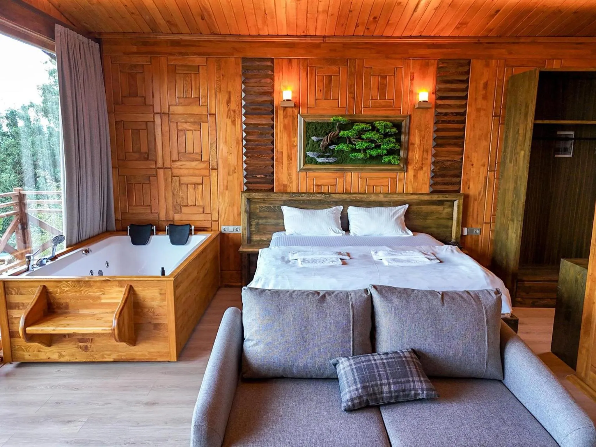 Bed in Botanik Göl Evleri