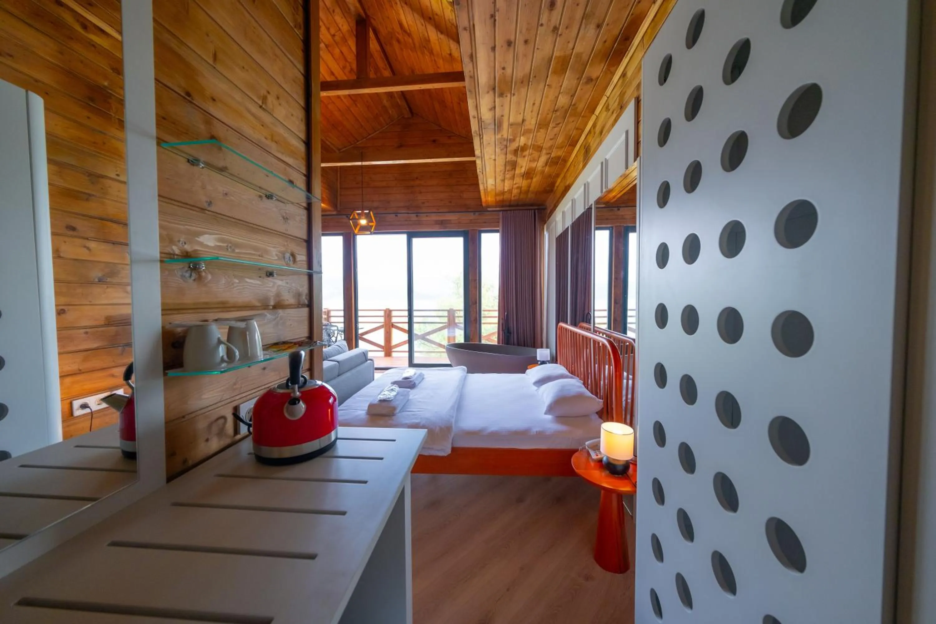 Bed in Botanik Göl Evleri