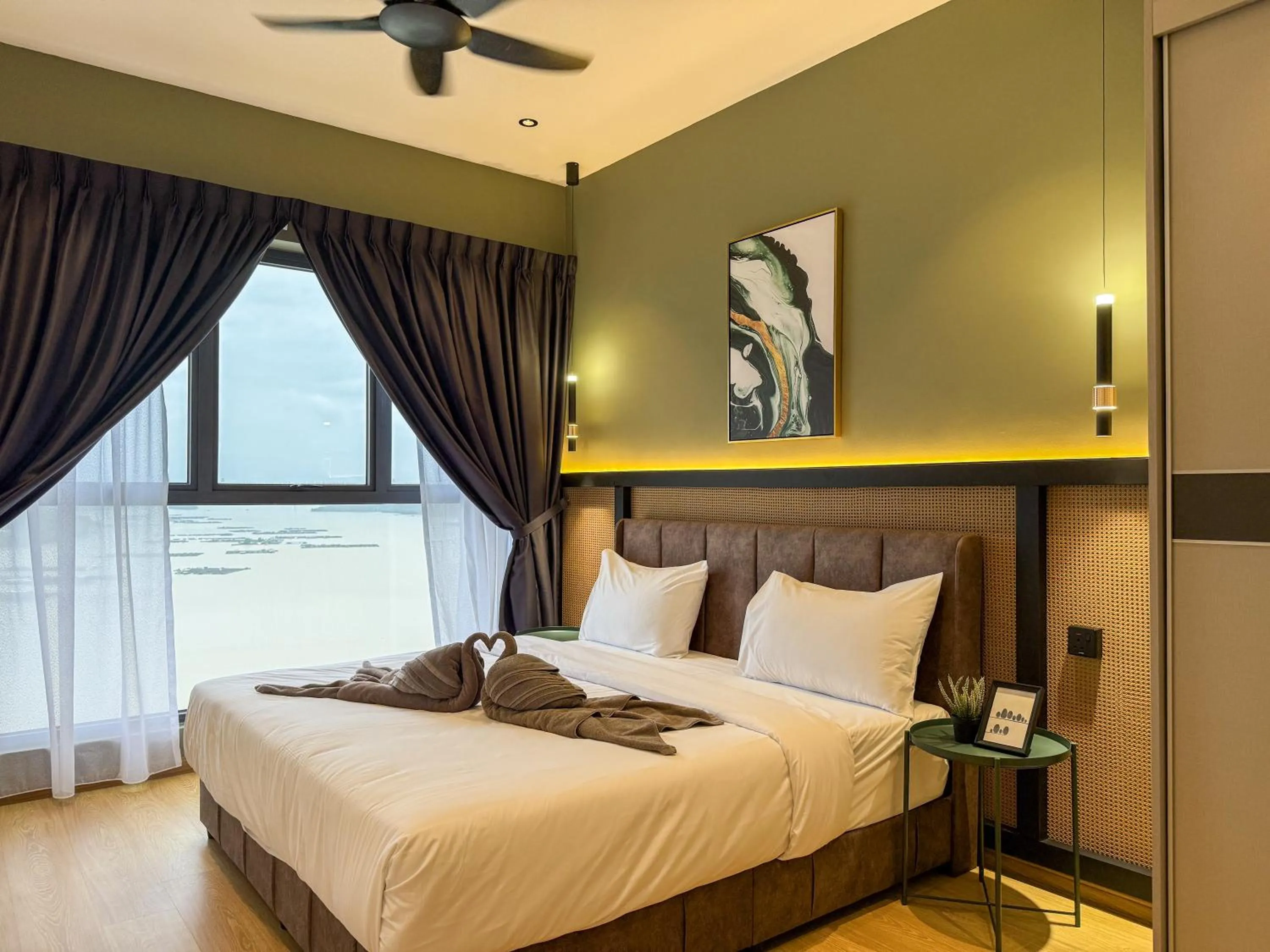 Bed in Country Garden Seaview Suite by Nest Home at Danga Bay