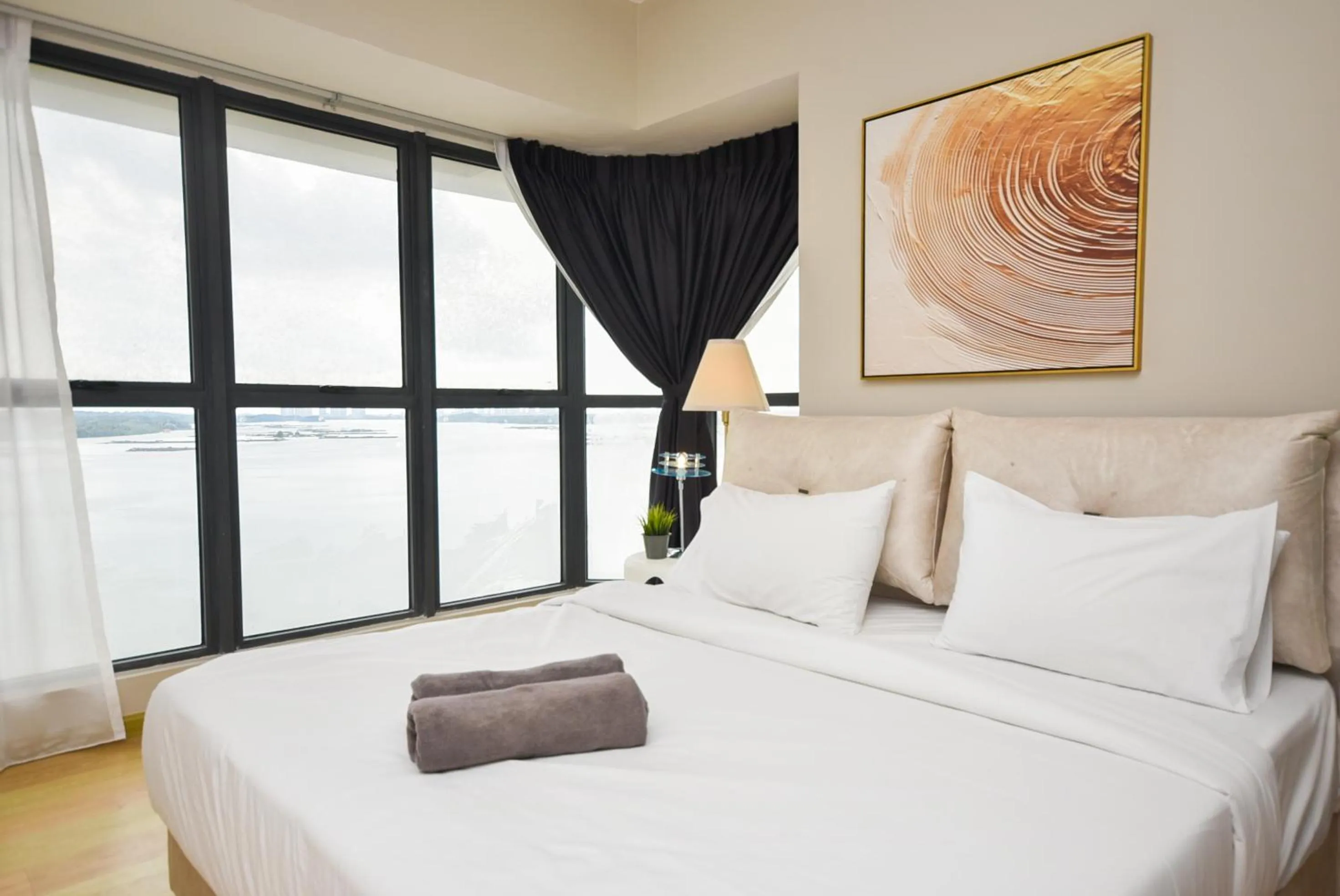 Bed in Country Garden Seaview Suite by Nest Home at Danga Bay