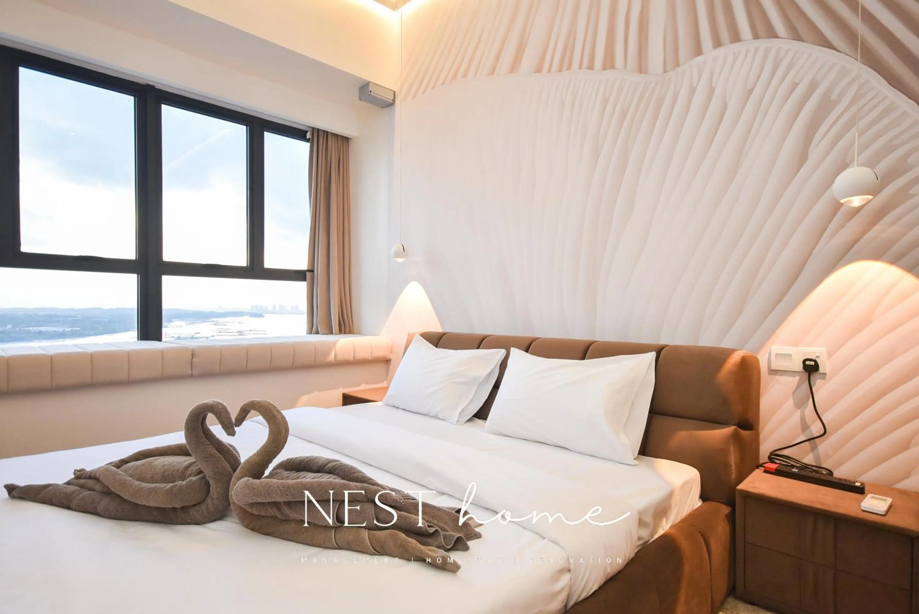 Bedroom, Bed in Country Garden Seaview Suite by Nest Home at Danga Bay