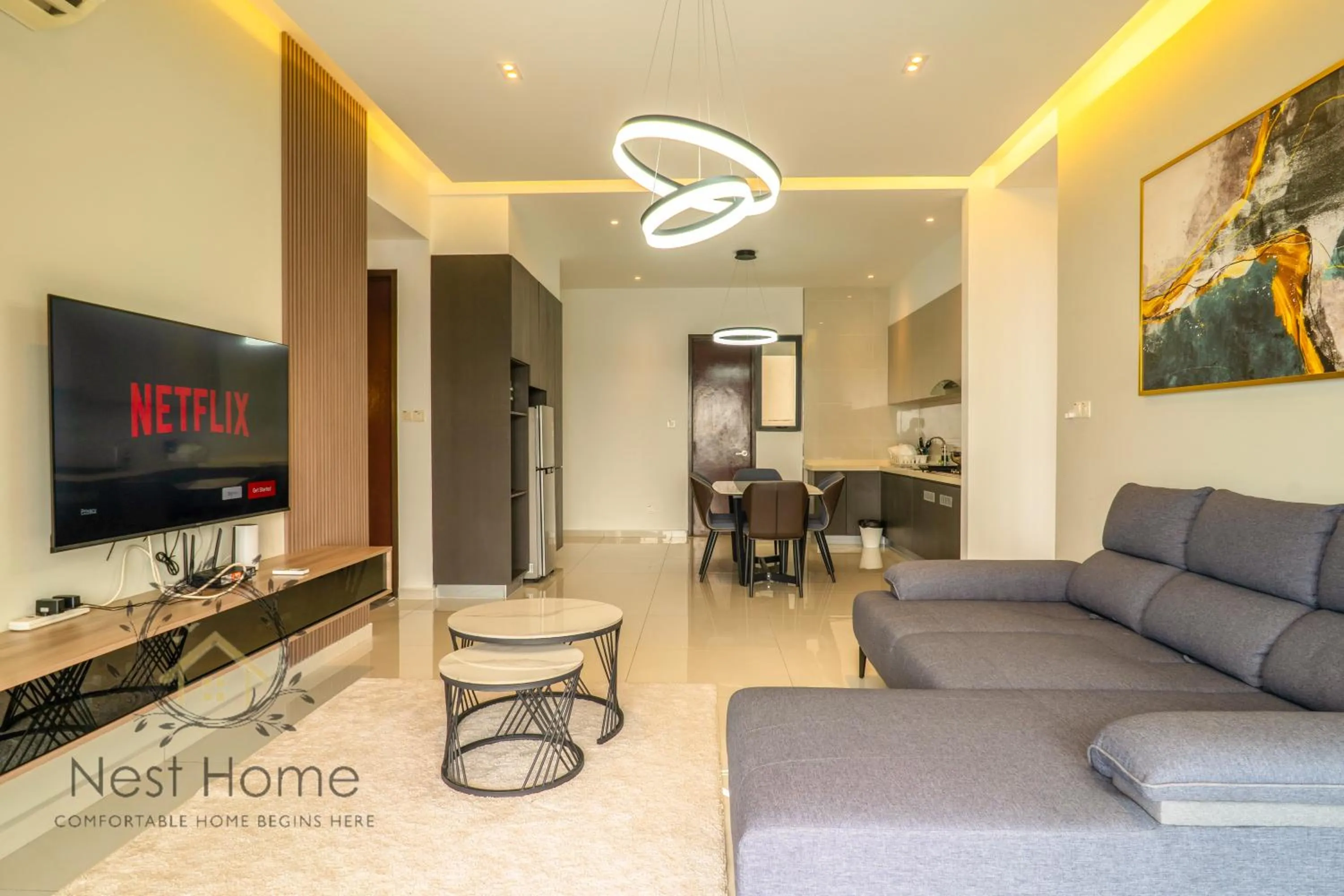 Living room in Country Garden Seaview Suite by Nest Home at Danga Bay