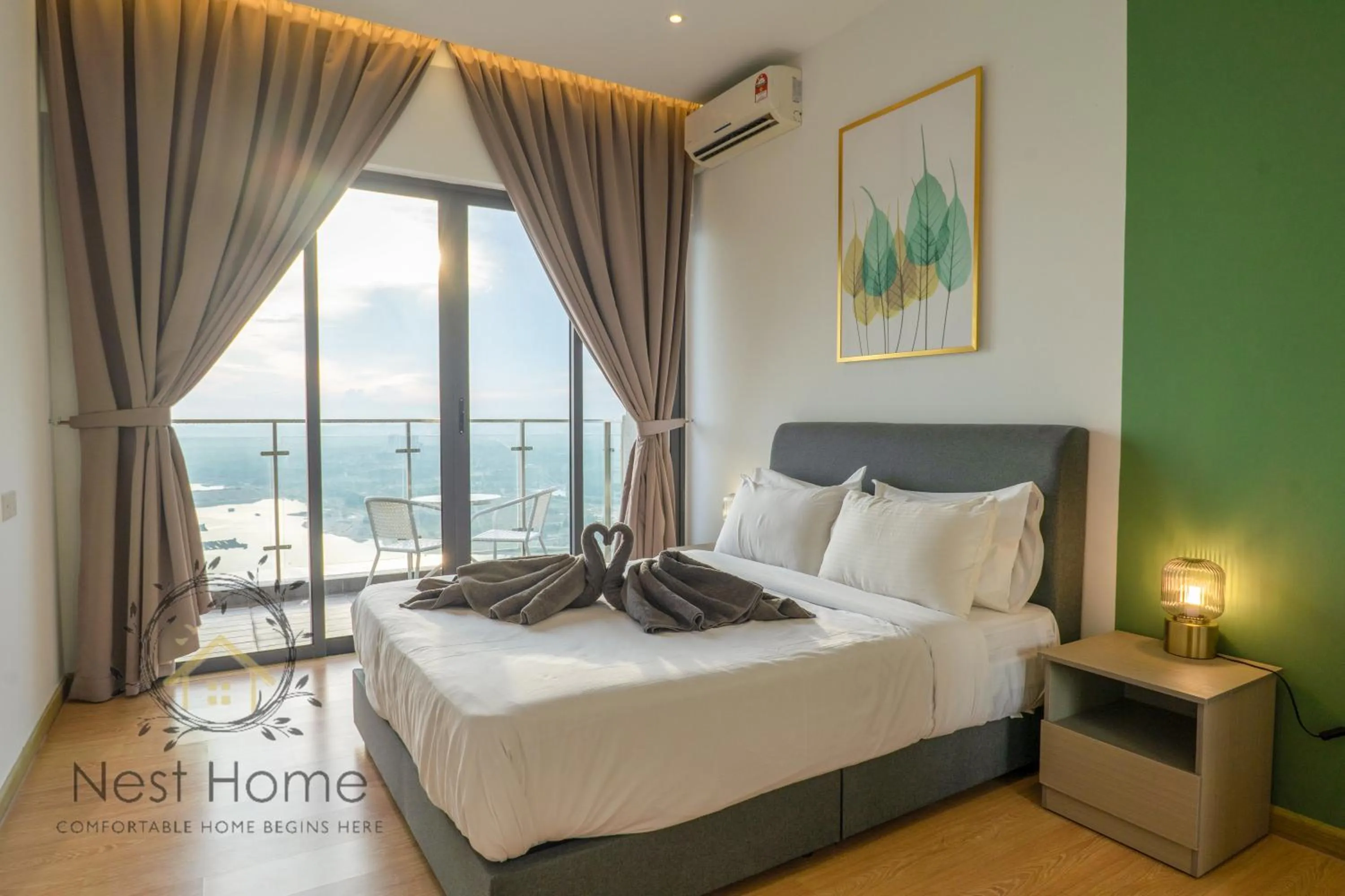 Bedroom, Bed in Country Garden Seaview Suite by Nest Home at Danga Bay