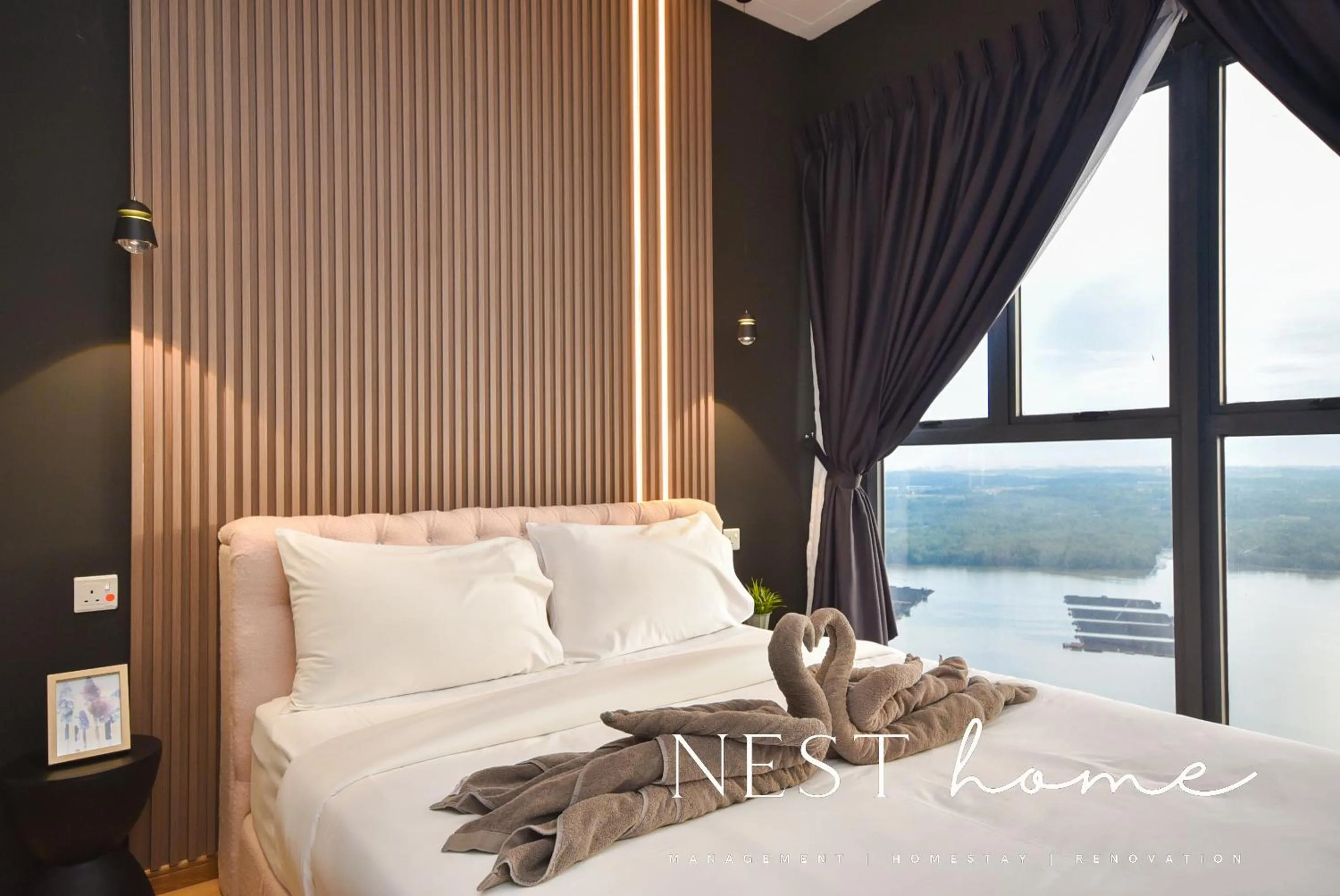 Bedroom, Bed in Country Garden Seaview Suite by Nest Home at Danga Bay
