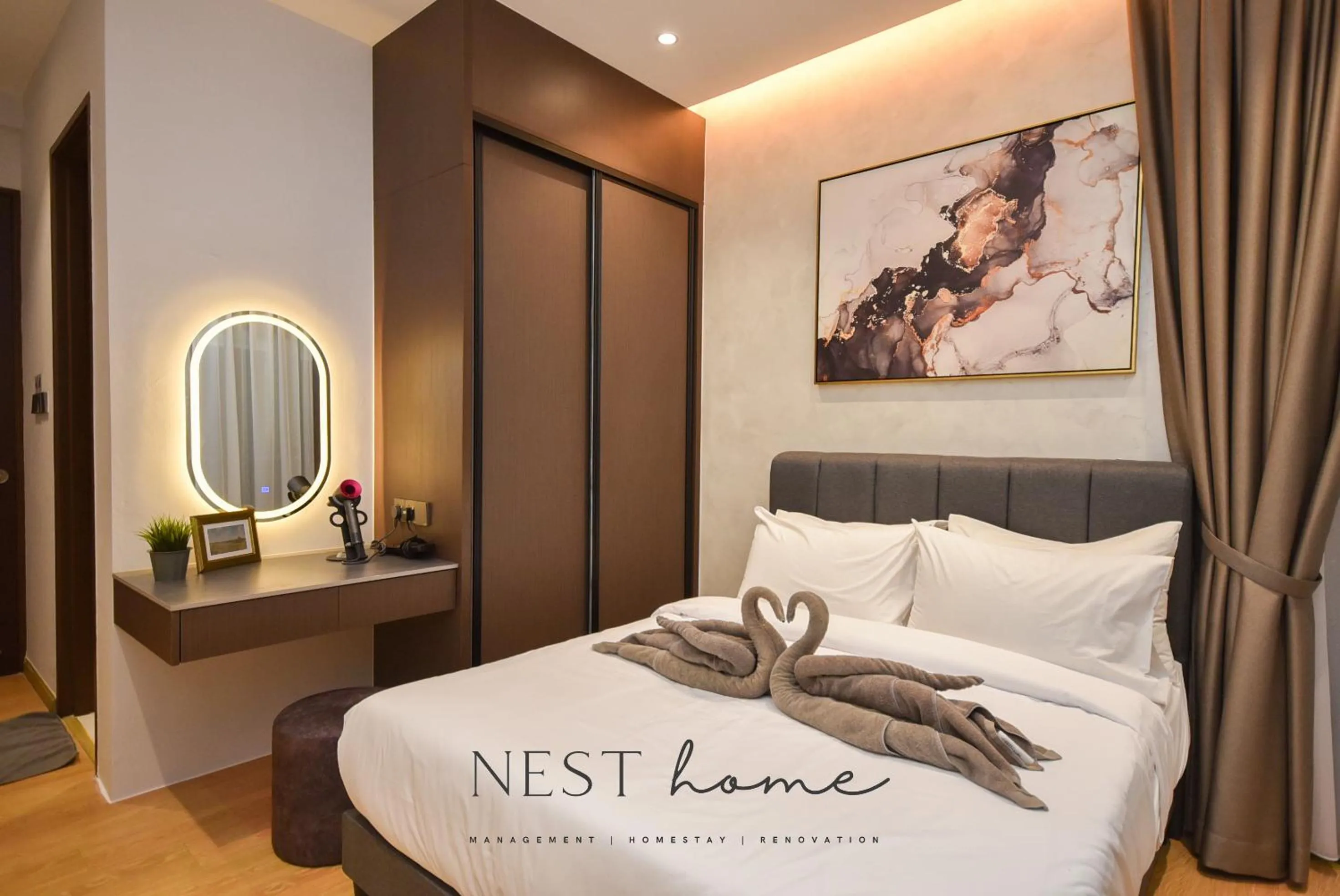 Bedroom, Bed in Country Garden Seaview Suite by Nest Home at Danga Bay