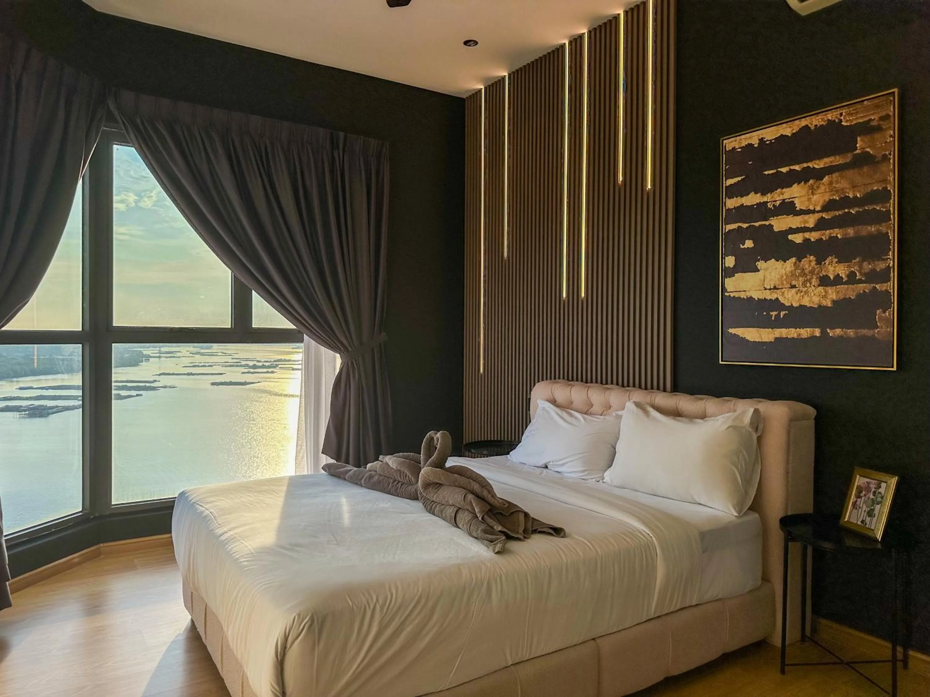 Bedroom, Bed in Country Garden Seaview Suite by Nest Home at Danga Bay