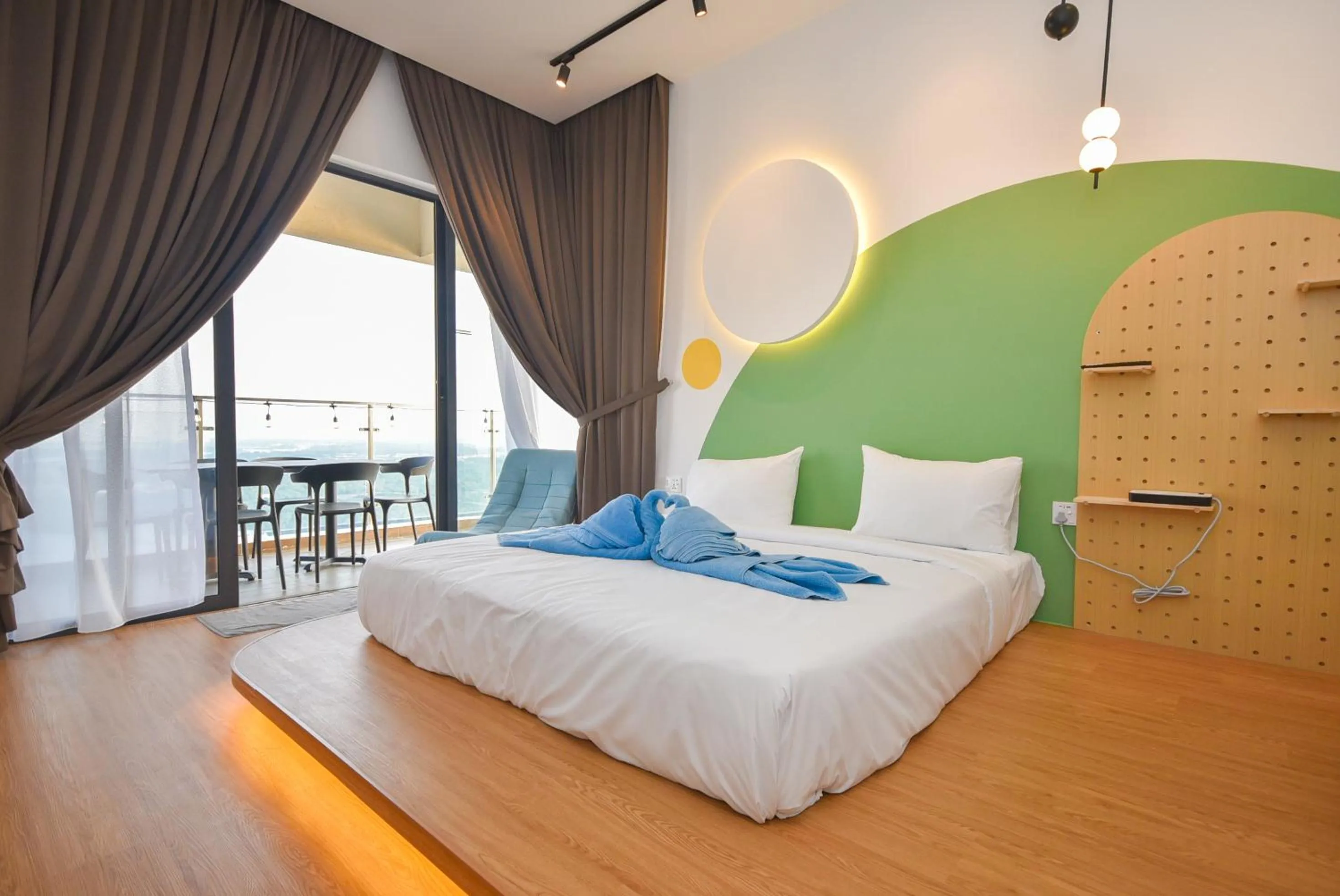 Bed in Country Garden Seaview Suite by Nest Home at Danga Bay