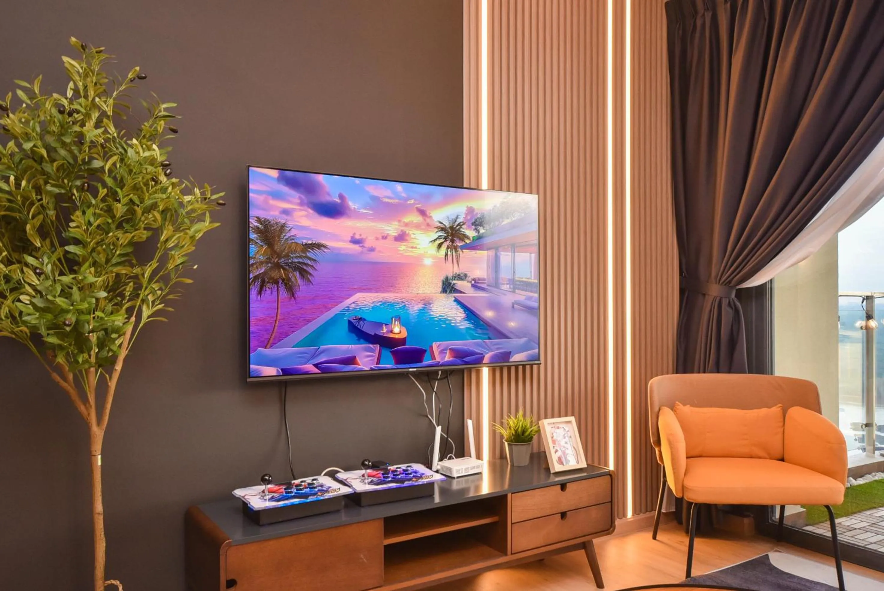 TV and multimedia in Country Garden Seaview Suite by Nest Home at Danga Bay