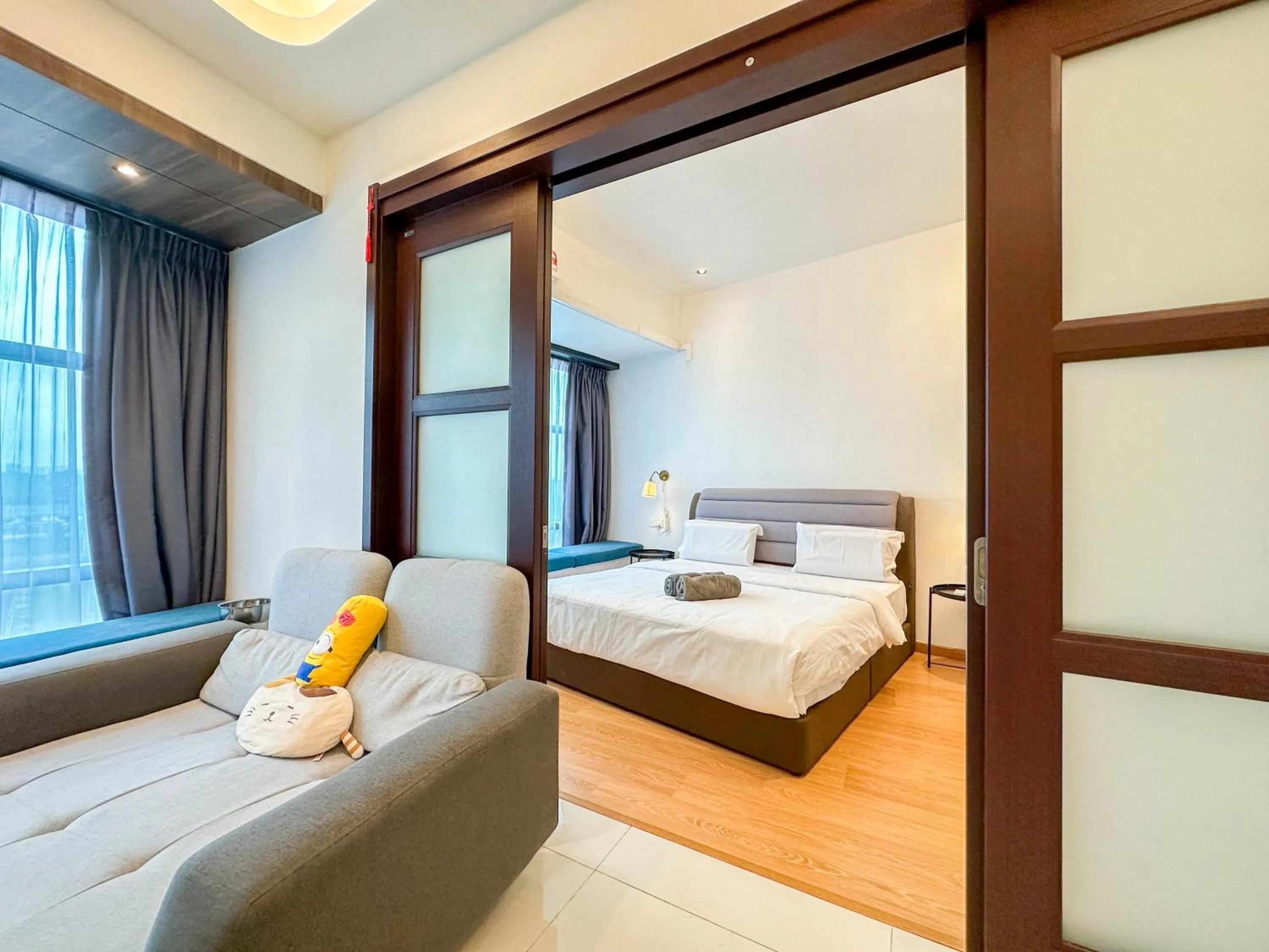 Bedroom, Bed in Country Garden Seaview Suite by Nest Home at Danga Bay