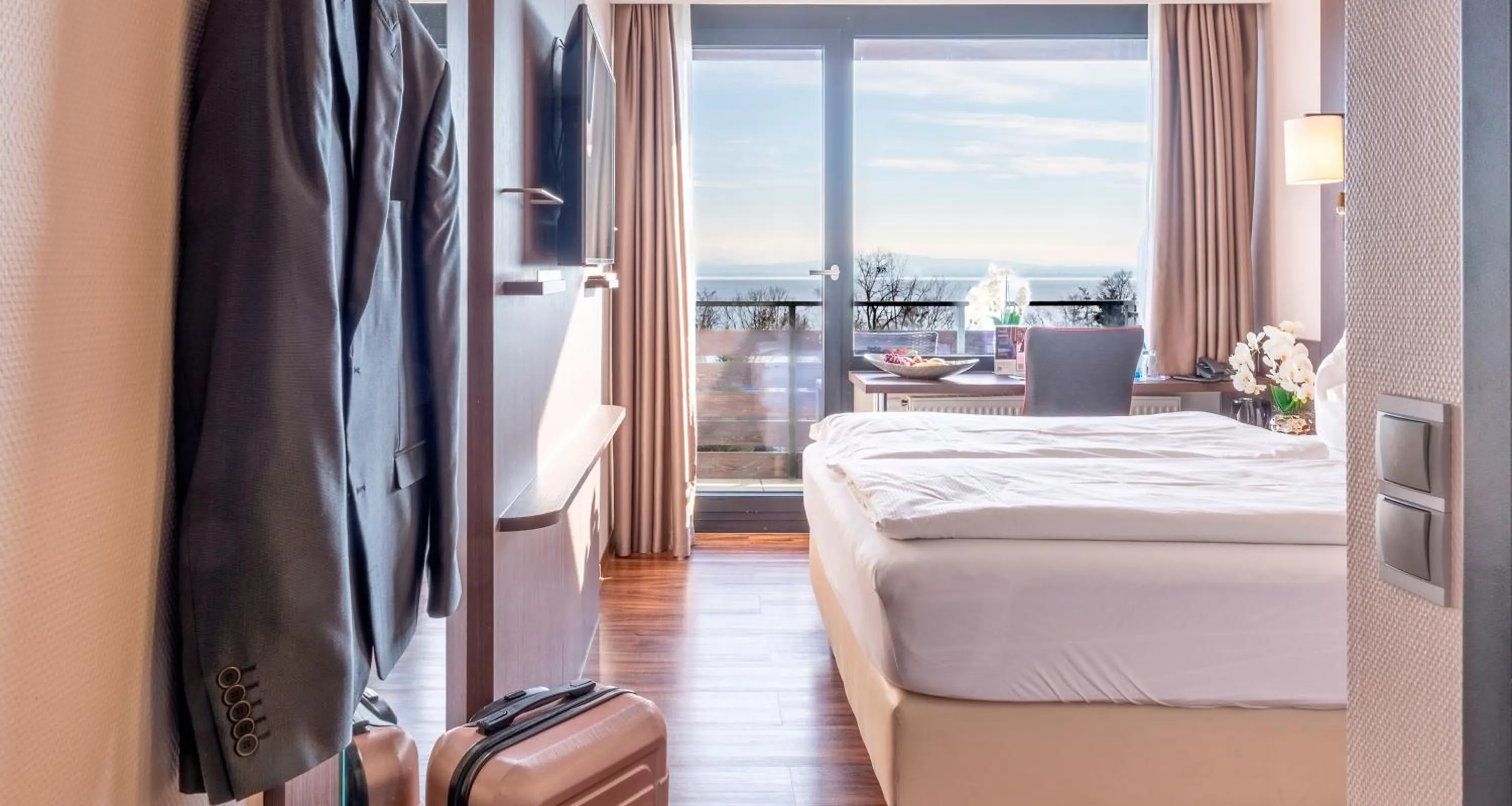 Bedroom, Bed in PLAZA Hotel Föhr am Bodensee