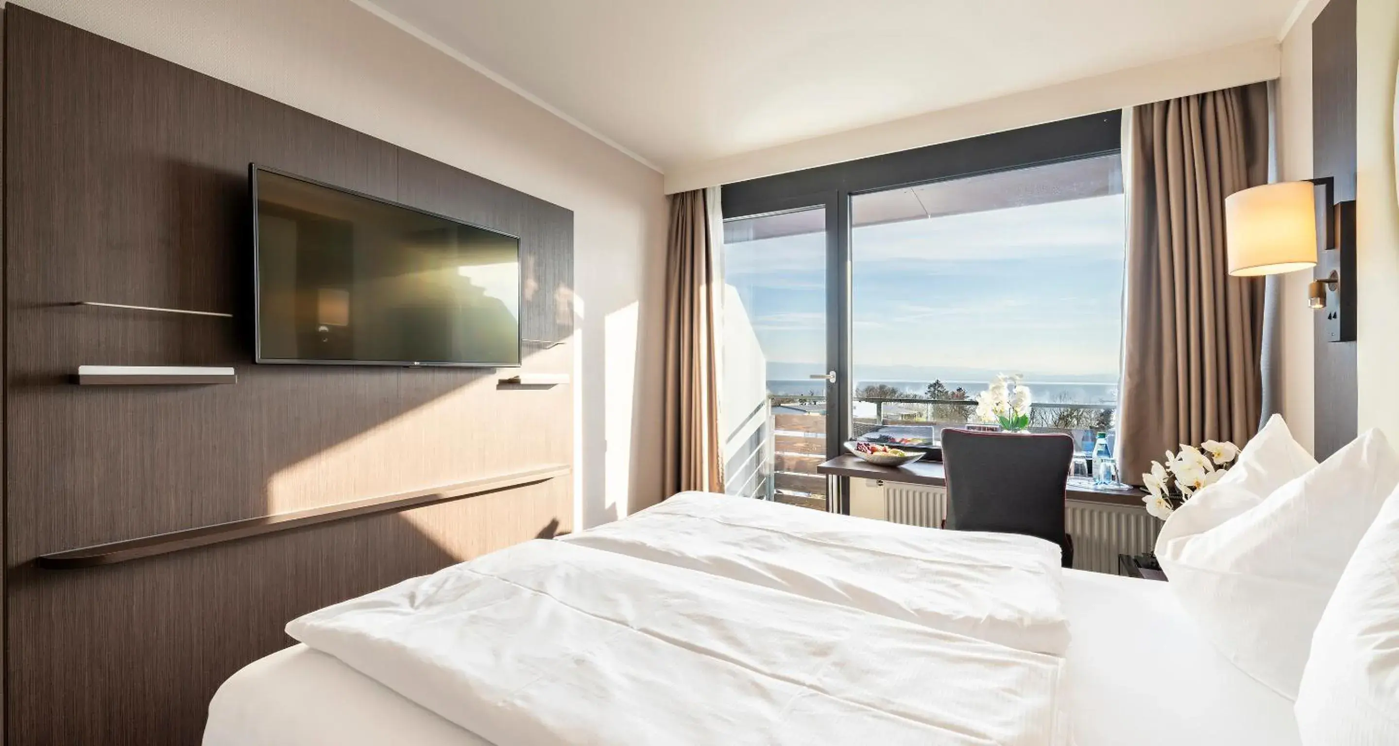 Bed in PLAZA Hotel Föhr am Bodensee Bed in PLAZA Hotel Föhr am Bodensee