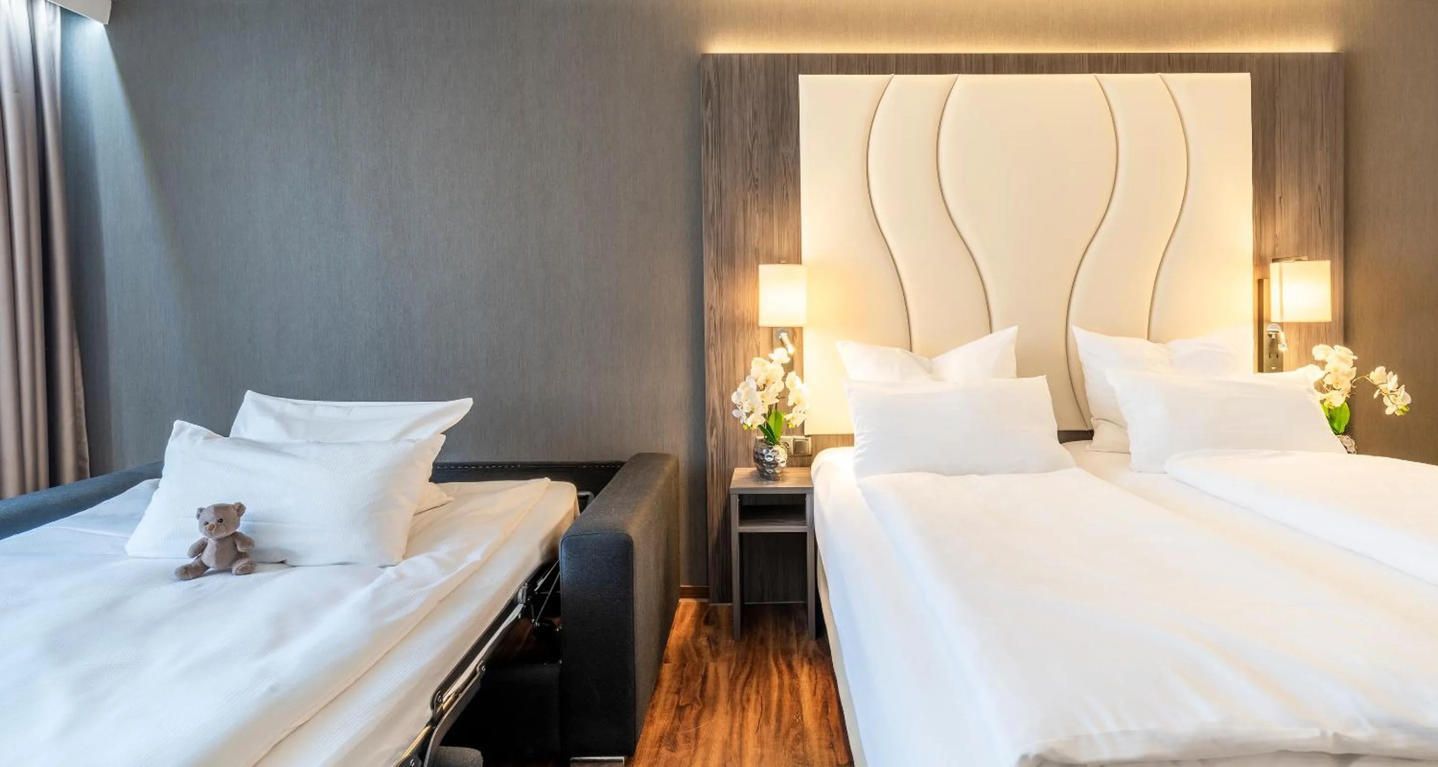 Bed in PLAZA Hotel Buchhorner Hof