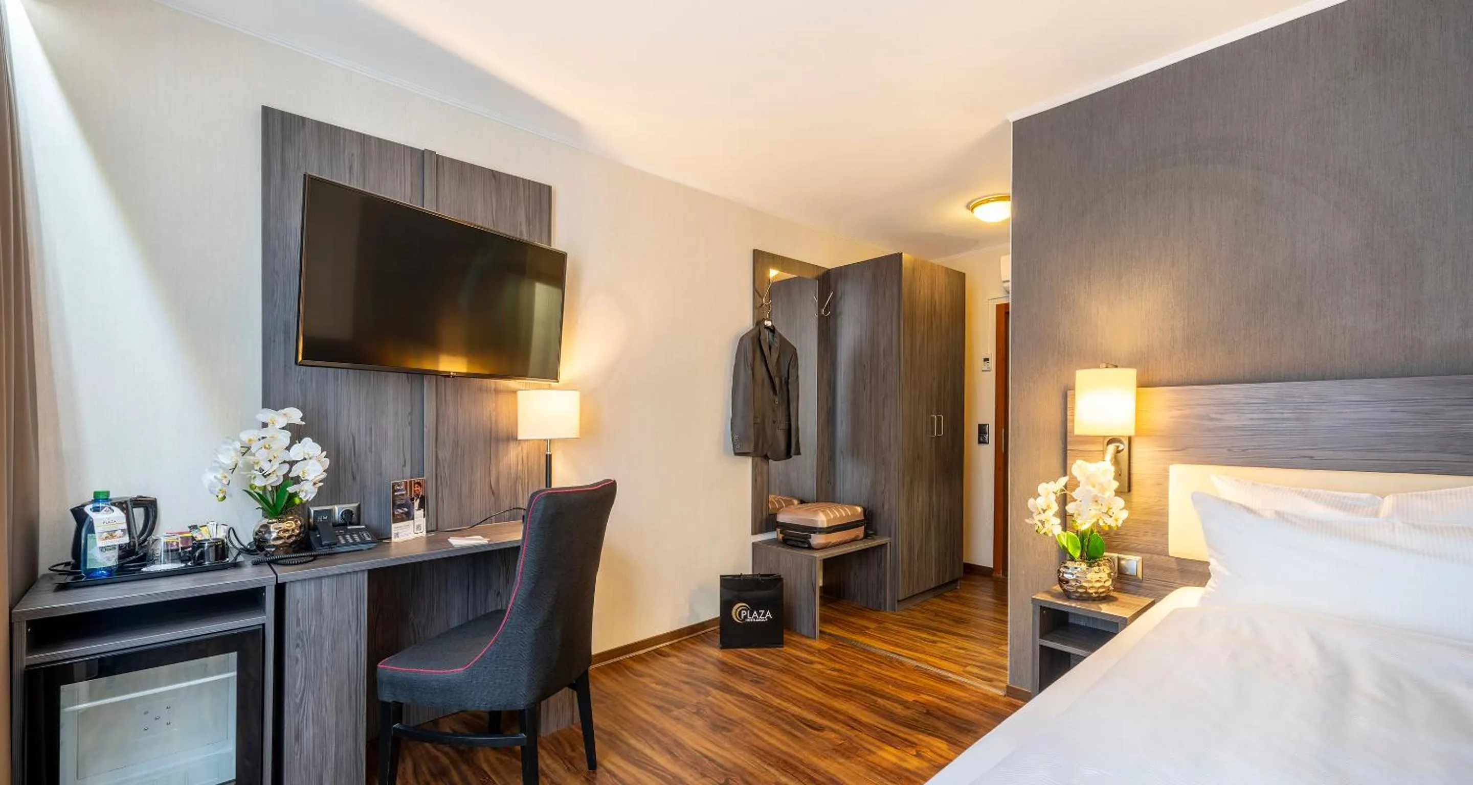 Bed in PLAZA Hotel Buchhorner Hof