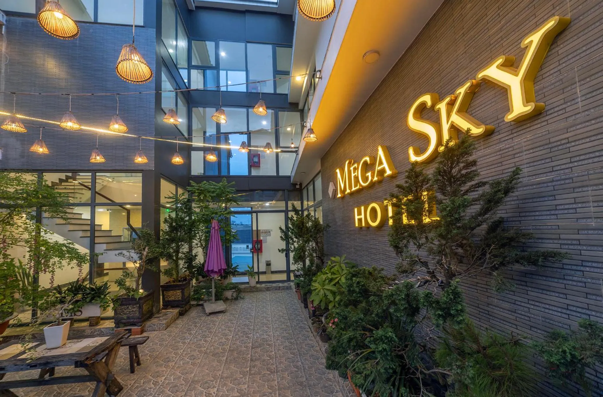 Text overlay in Mega Sky Dalat Hotel