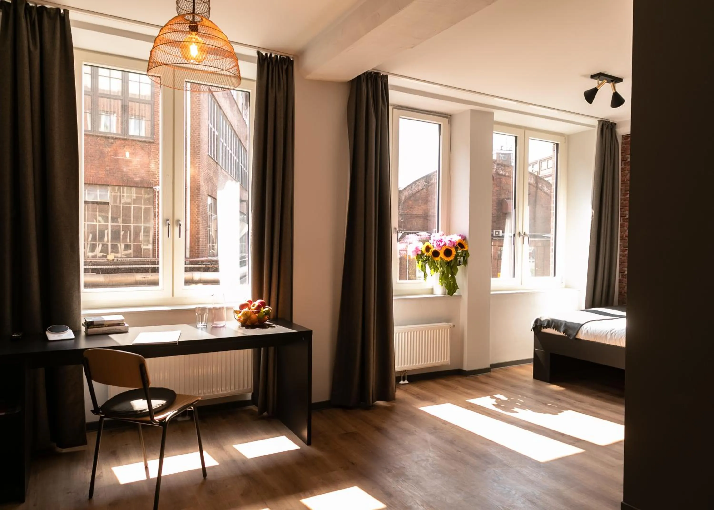 Bedroom in PHNX Aparthotel Hamburg